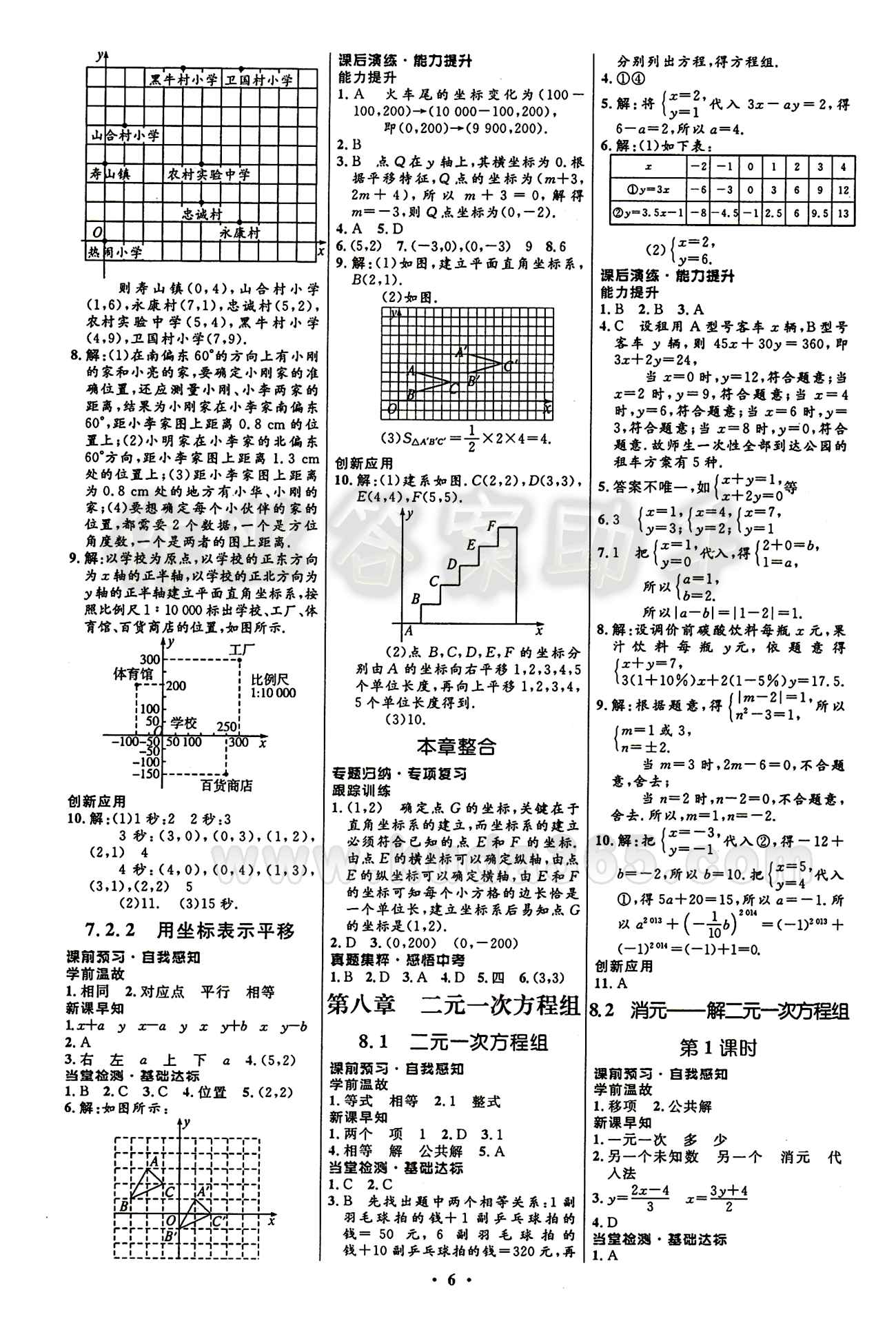 2015志鴻優(yōu)化初中同步測控全優(yōu)設(shè)計七年級下數(shù)學(xué)知識出版社 第八章　二元一次方程組 [1]