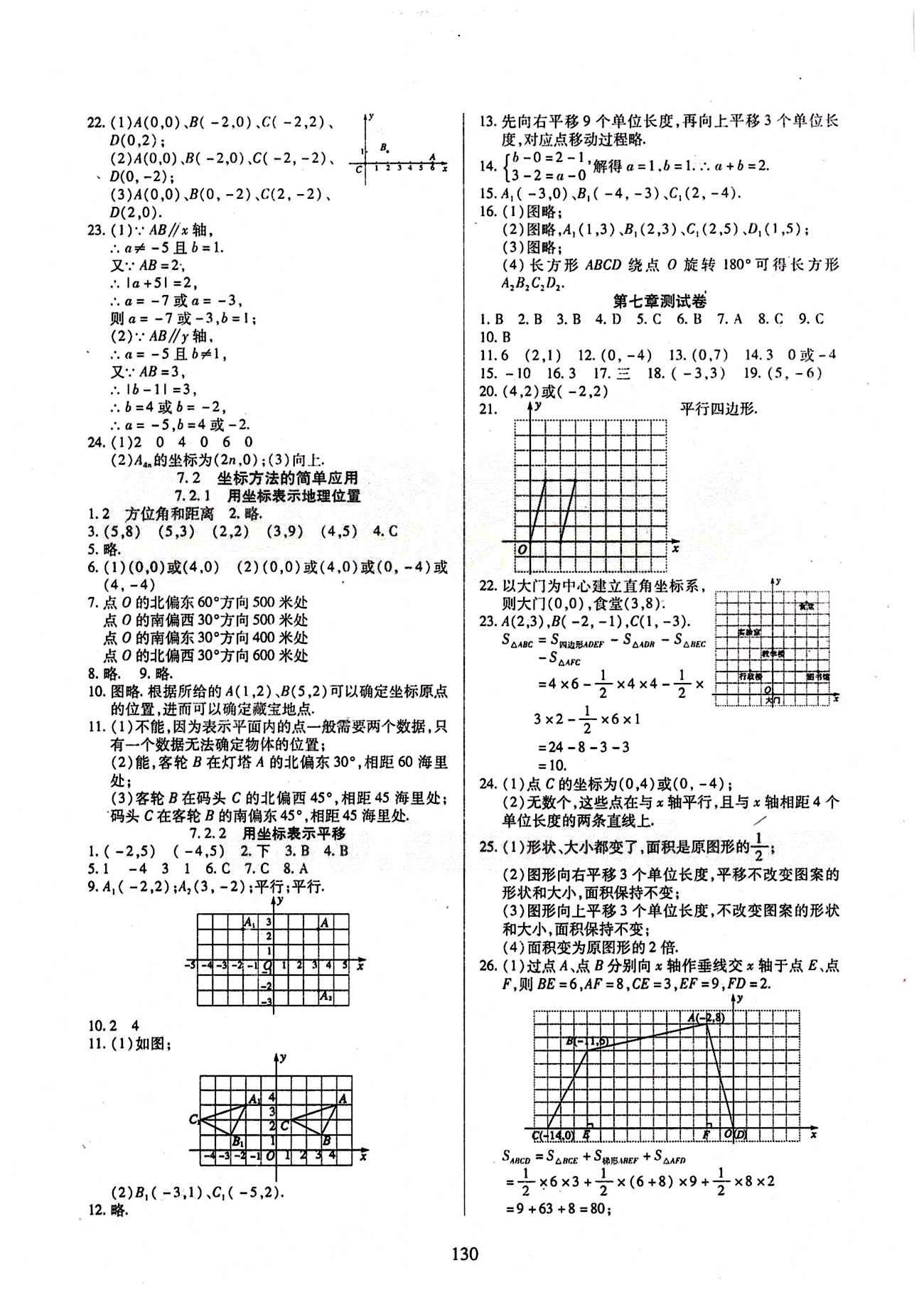 2015年有效課堂課時(shí)導(dǎo)學(xué)案七年級(jí)數(shù)學(xué)下冊(cè)人教版 第七章　平面直角坐標(biāo)系 [2]