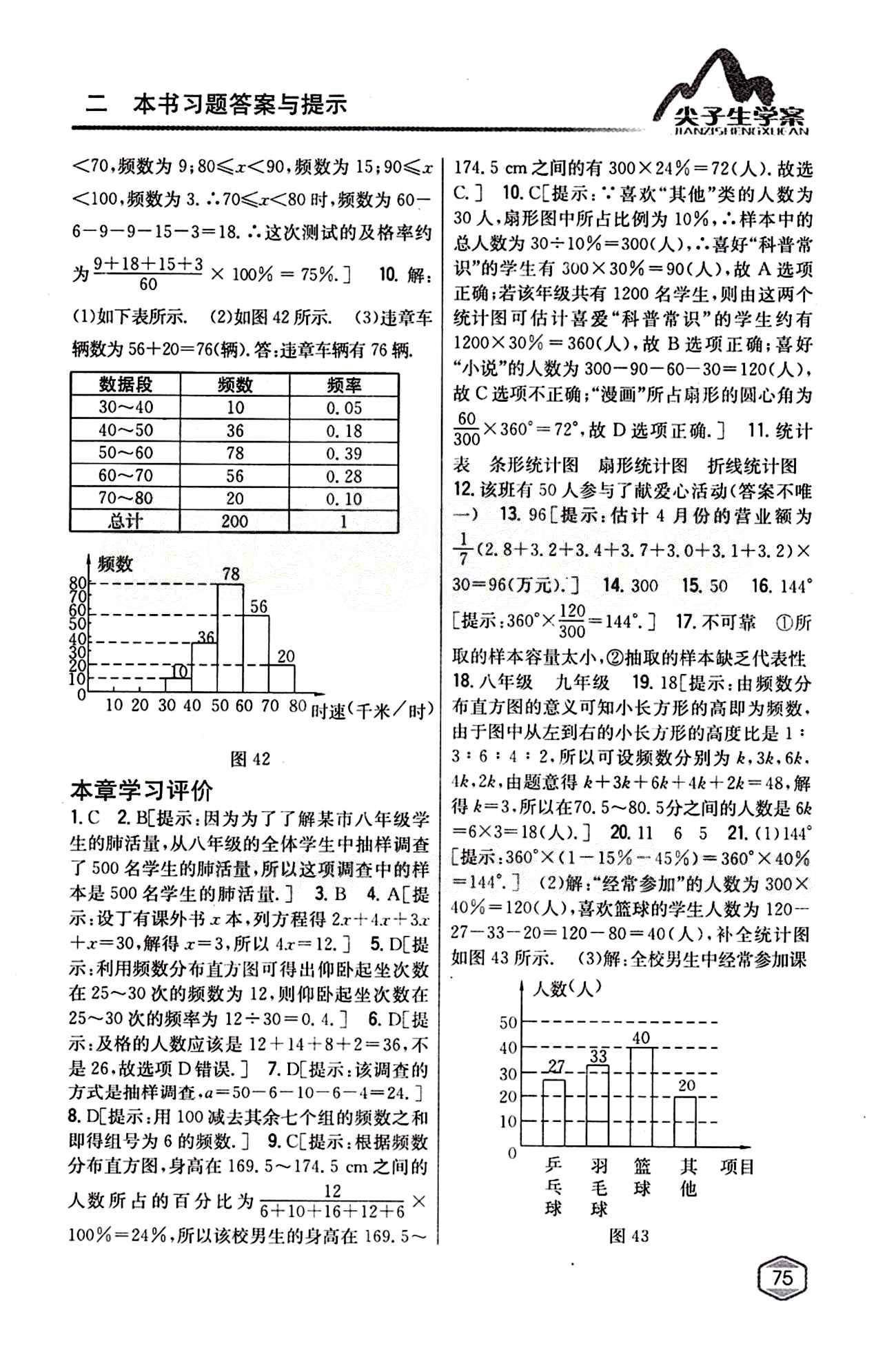 2015年尖子生學(xué)案七年級數(shù)學(xué)下冊人教版 第十章　數(shù)據(jù)的收集、整理與描述 [5]