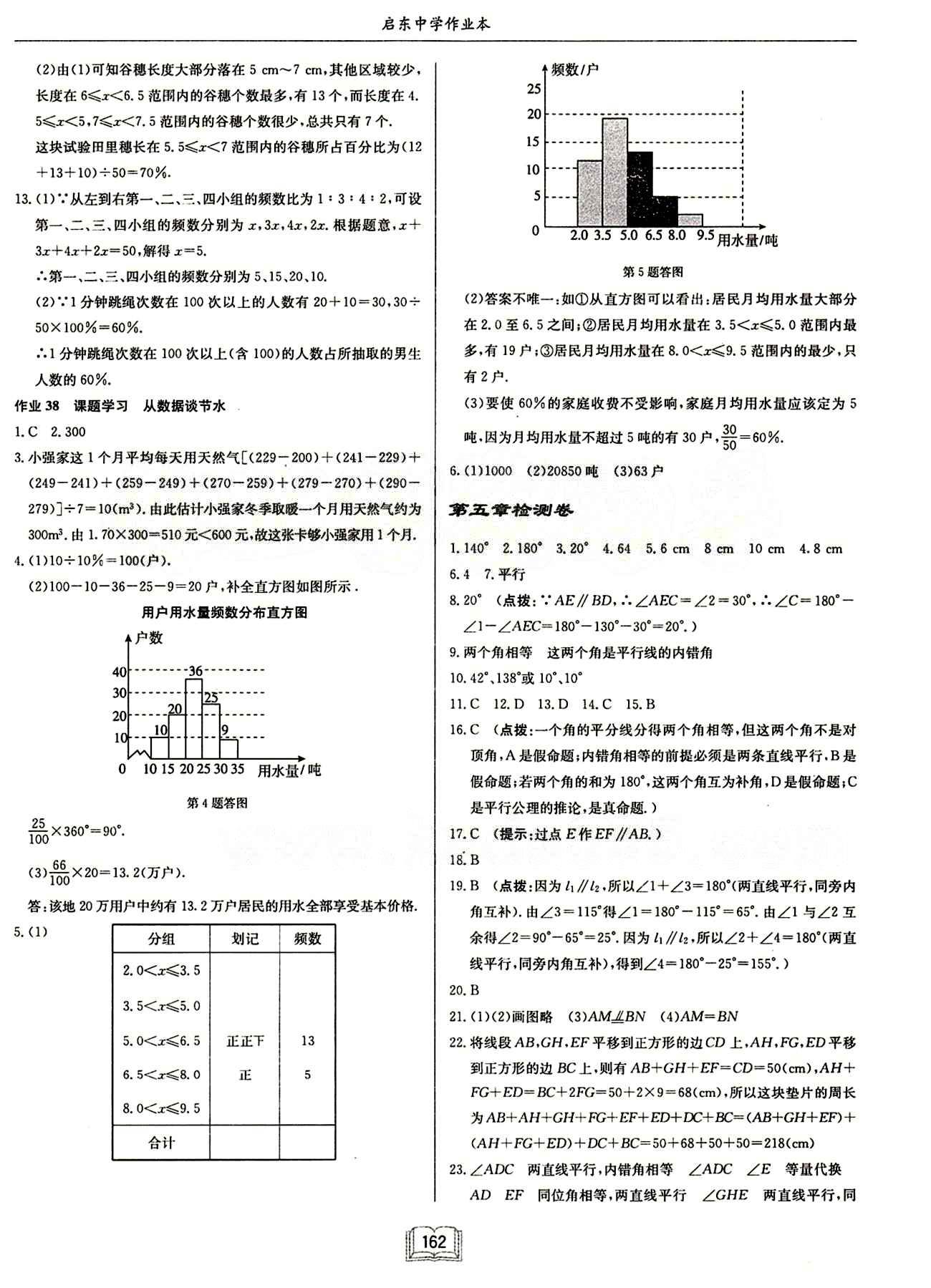 启东中学作业本 启东系列同步篇七年级下数学龙门书局 检测卷 [1]