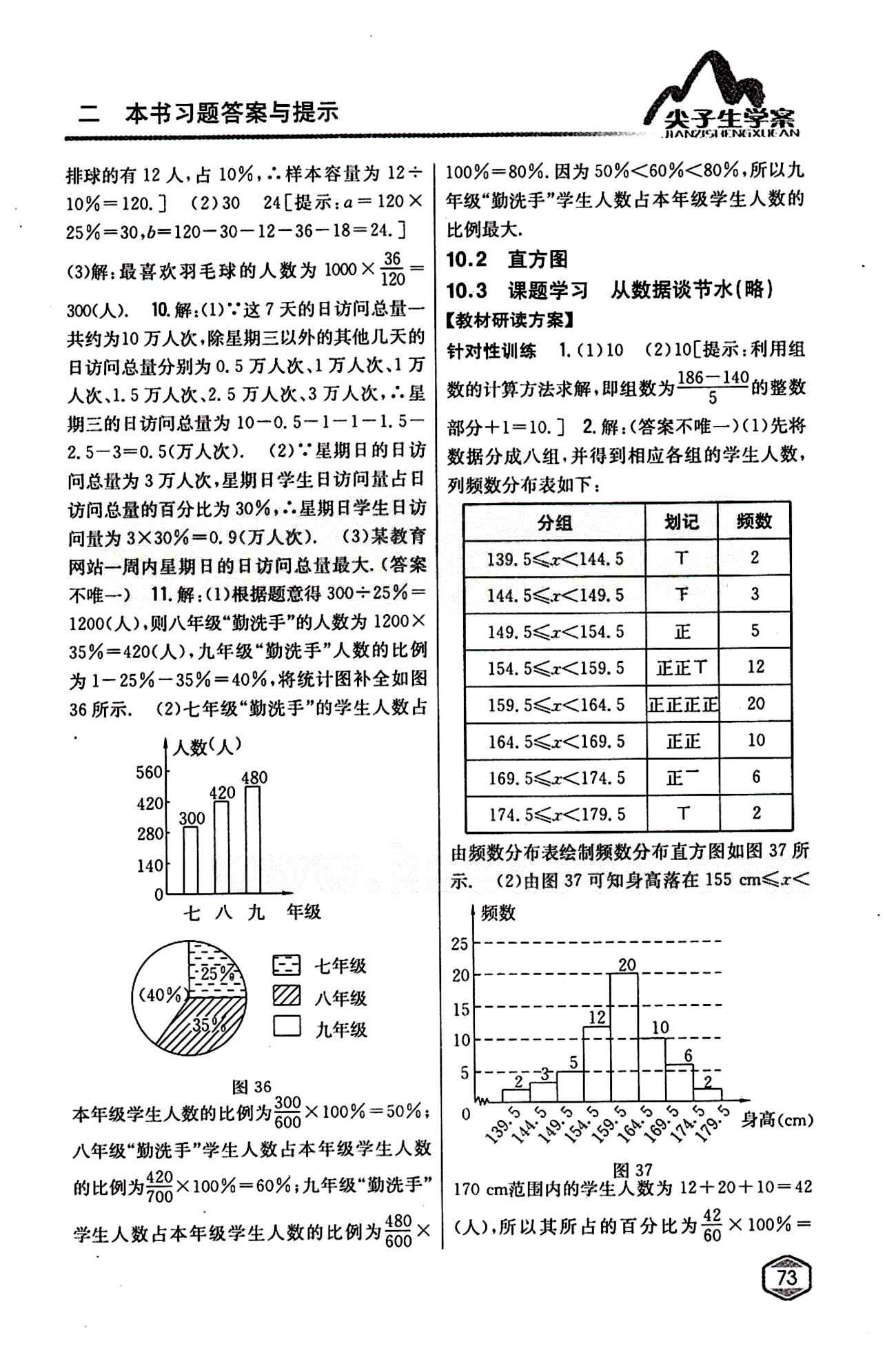 2015年尖子生學(xué)案七年級(jí)數(shù)學(xué)下冊(cè)人教版 第十章　數(shù)據(jù)的收集、整理與描述 [3]