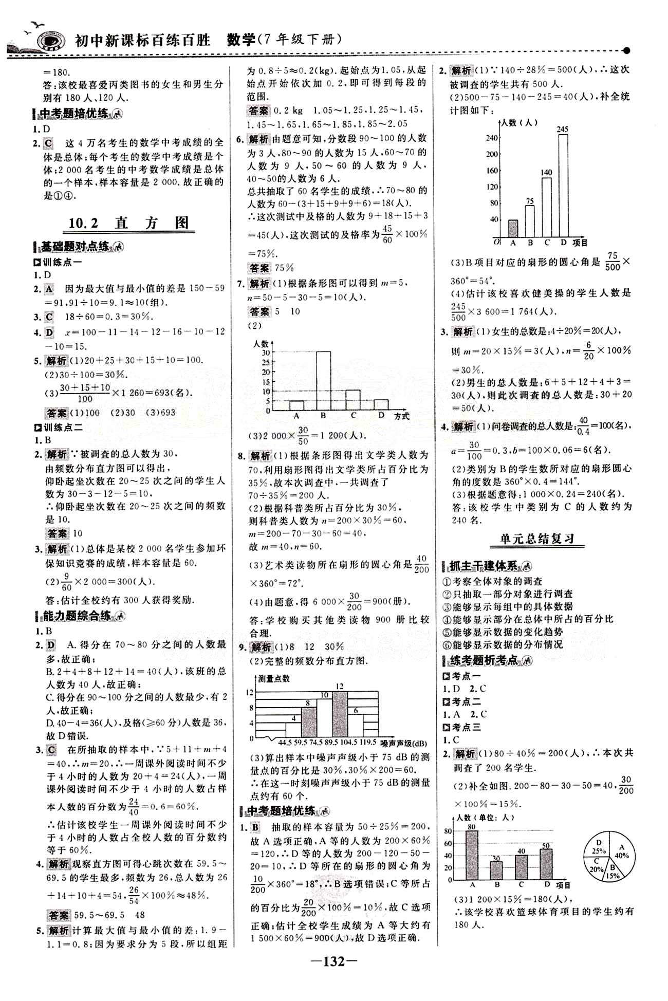 2015 百练百胜七年级下数学浙江科学技术出版社 课时训练区 [23]