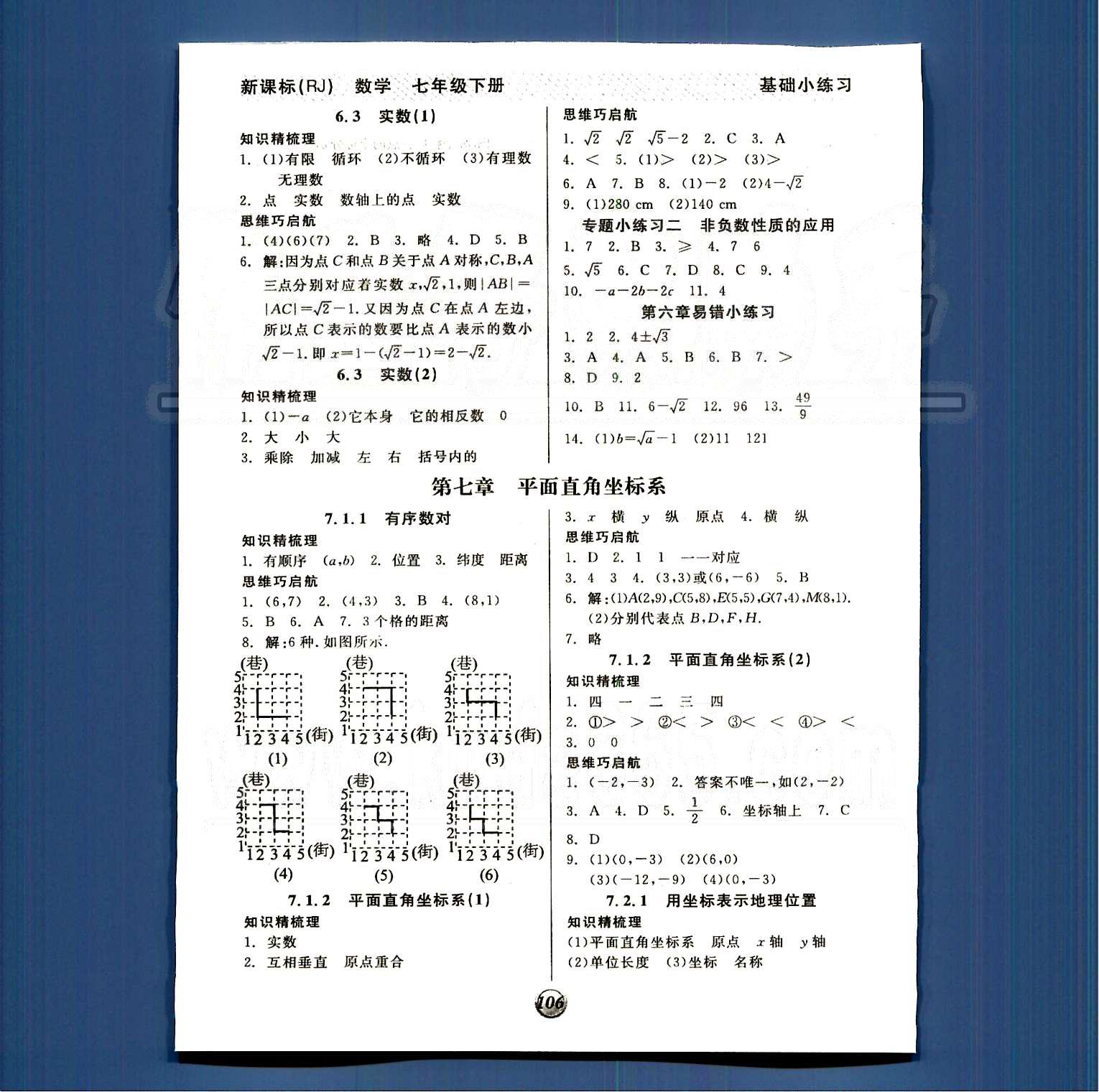 2015 基础小练习七年级下数学阳光出版社 第五章-第十章 [4]