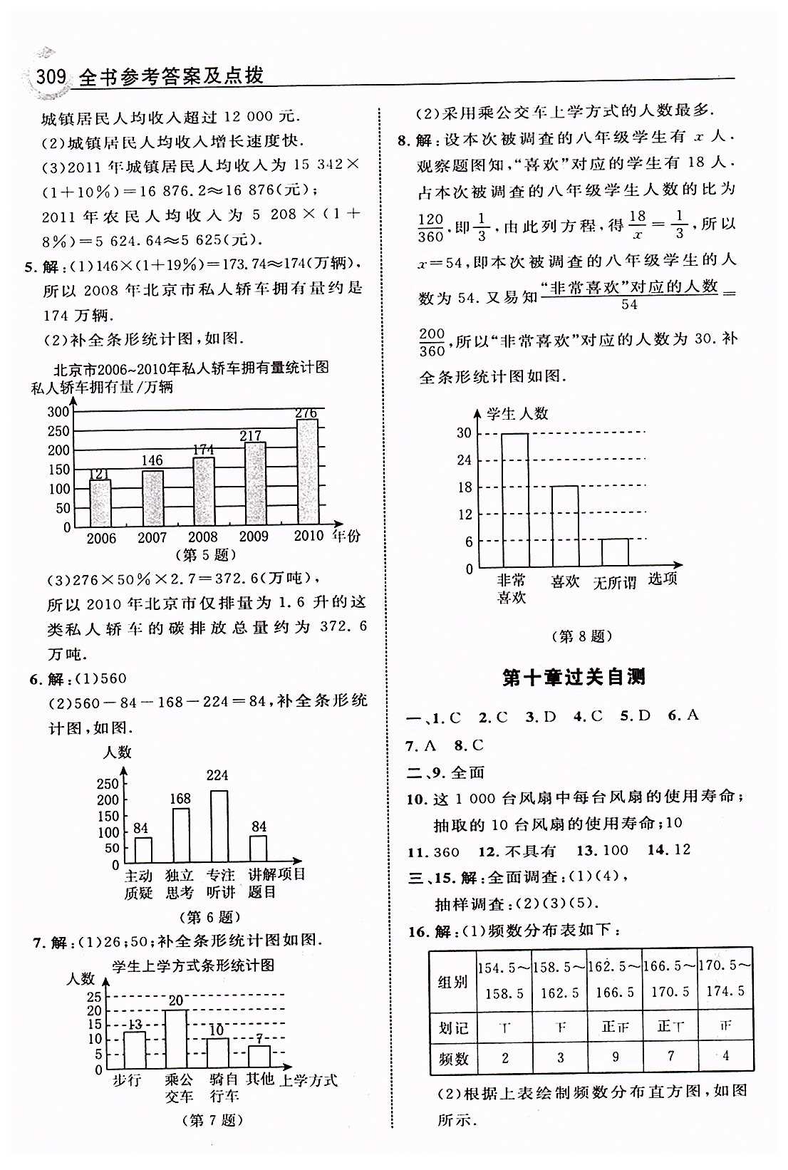 特高级教师点拨七年级下数学吉林教育出版社 第十章　数据的收集、整理与描述 [7]