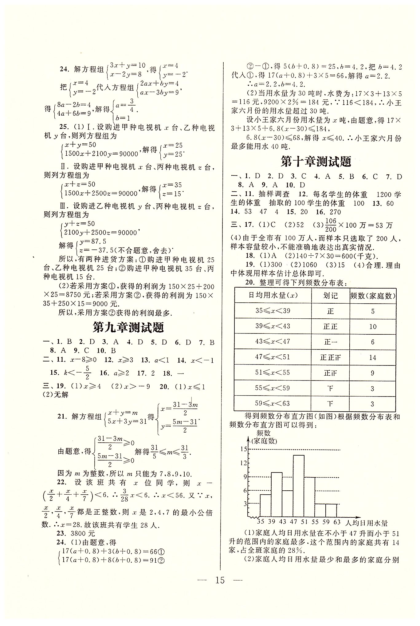 啟東黃岡作業(yè)本七年級(jí)下數(shù)學(xué)吉林出版集團(tuán)有限責(zé)任公司 測(cè)試題 [3]