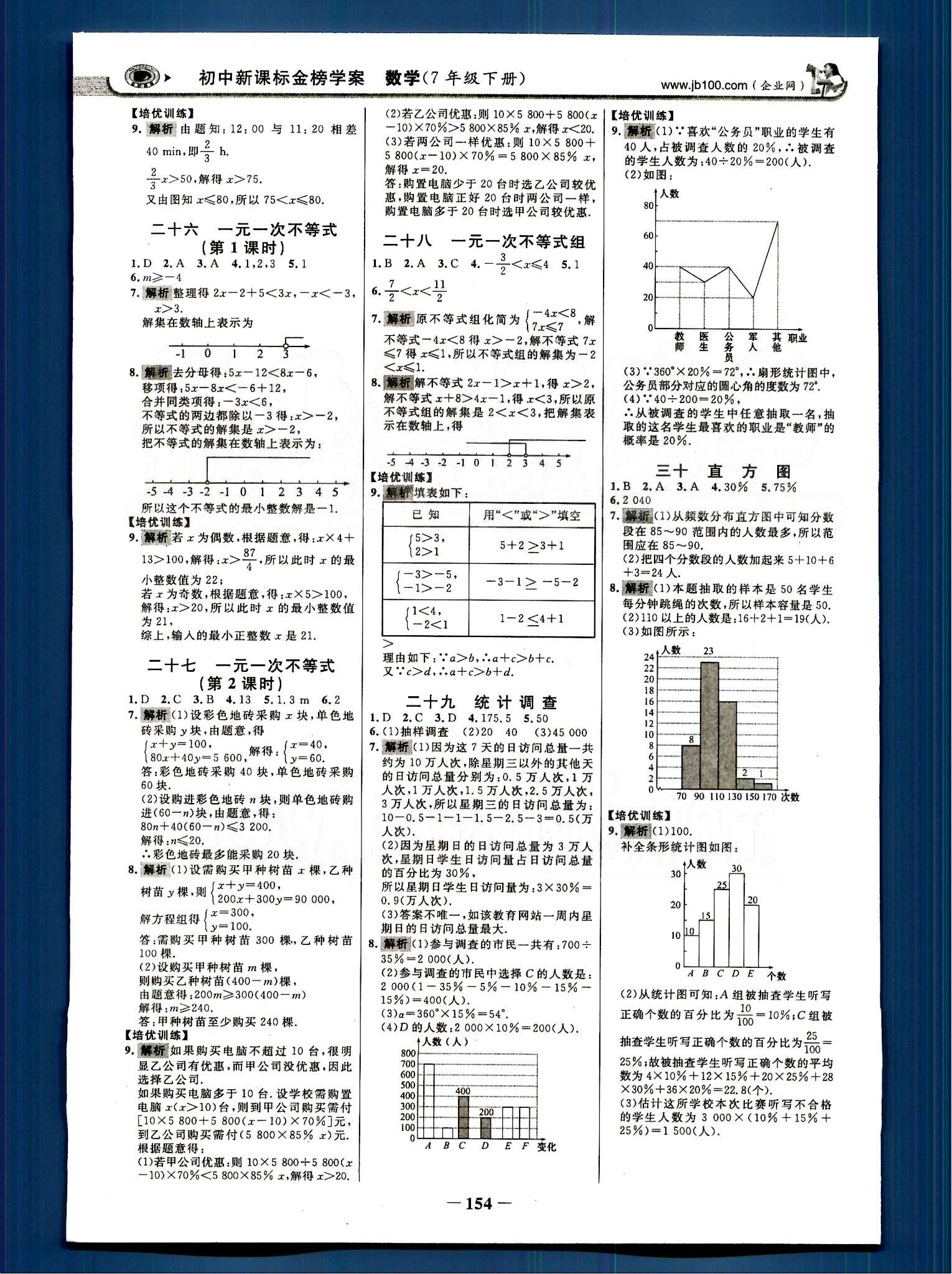 2015最新版 世紀(jì)金榜 金榜學(xué)案七年級下數(shù)學(xué)浙江科學(xué)技術(shù)出版社 課時提升作業(yè) [6]