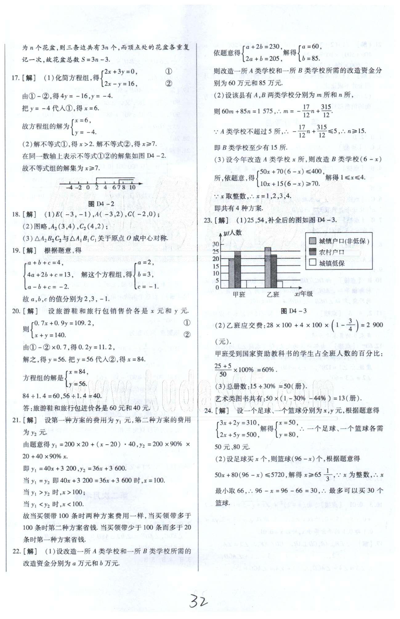 中华题王七年级下数学团结出版社 月考1-4 [4]