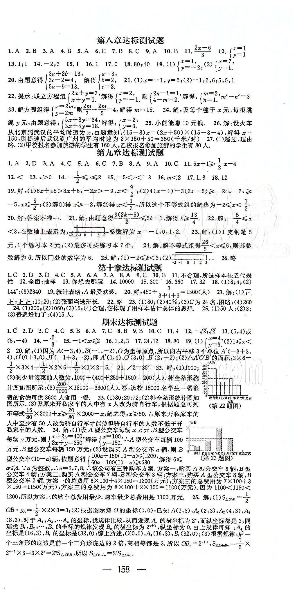 2015年名师测控七年级数学下册人教版 期末复习训练、达标测试题 [3]