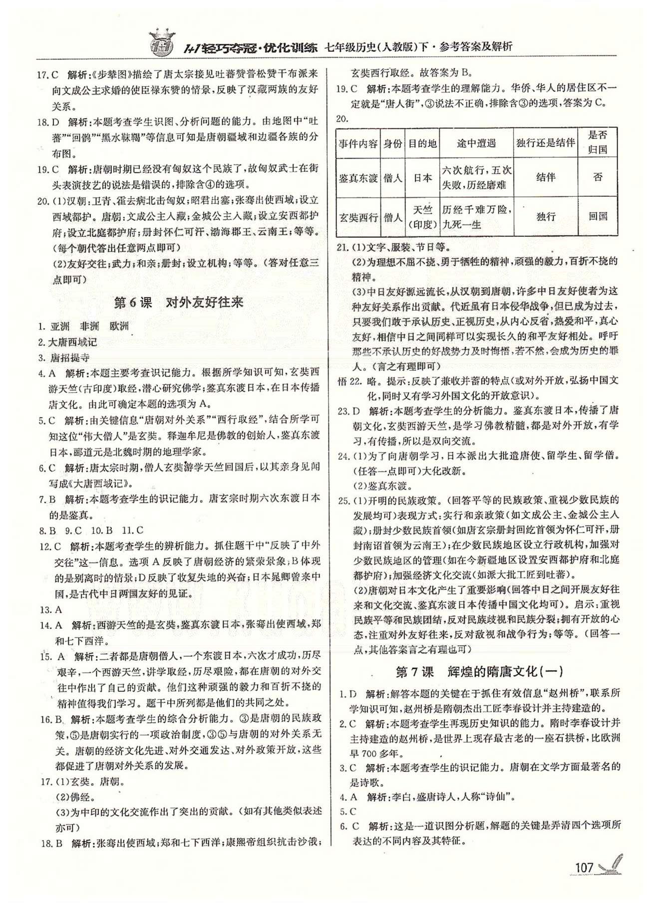 1+1輕巧奪冠七年級(jí)下歷史北京教育出版社 第一單元 繁榮與開發(fā)的社會(huì) [4]