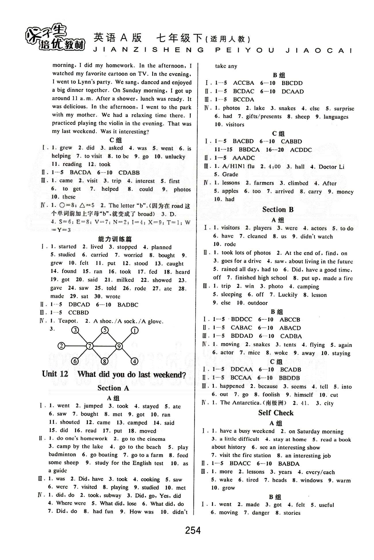 課本新編版尖子生培優(yōu)教材七年級下英語華東師范大學出版社 Unit 7-12 [6]