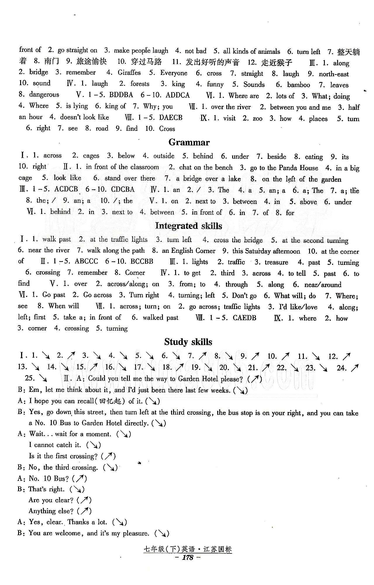 課時(shí)作業(yè) 蘇教版七年級(jí)下英語(yǔ)黃河出版?zhèn)髅郊瘓F(tuán) Unit 1-Unit 4 [6]