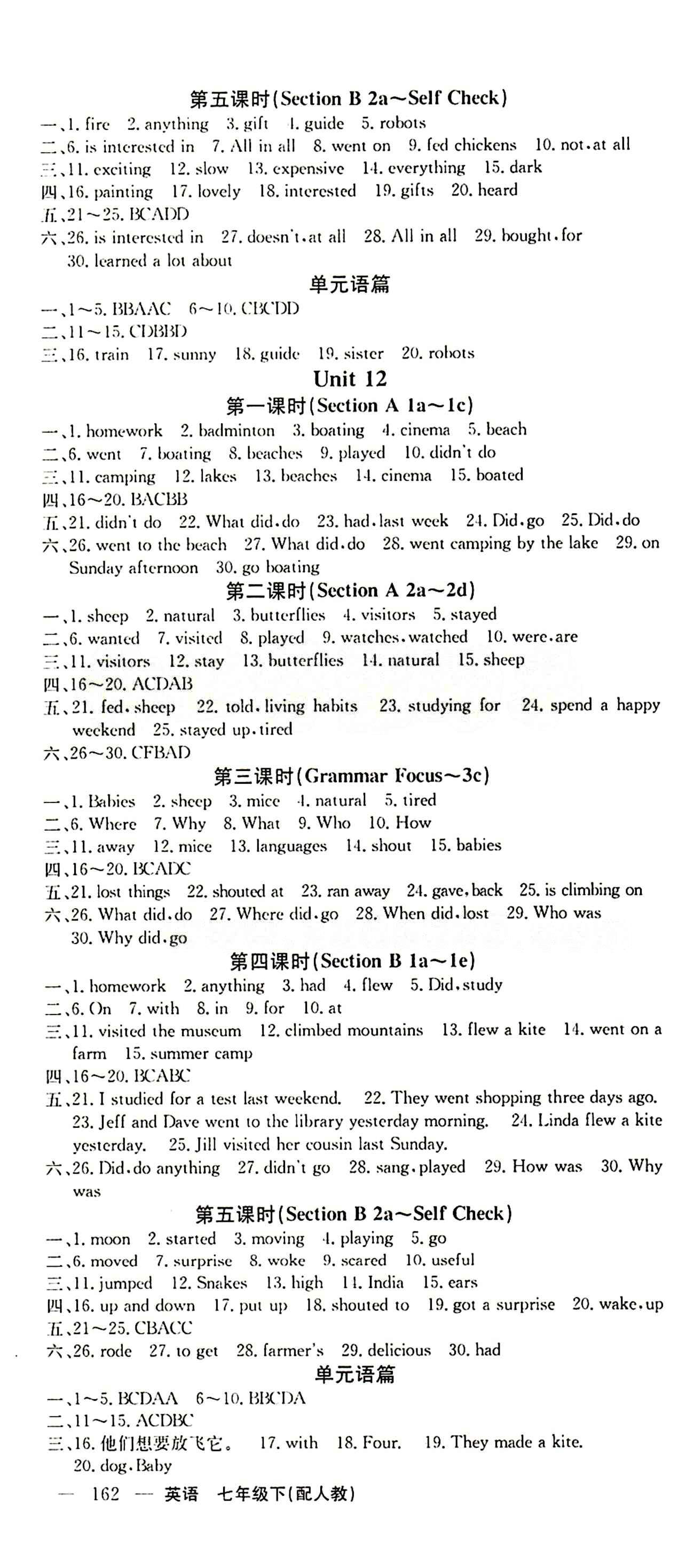 2015年四清導(dǎo)航七年級(jí)英語(yǔ)下冊(cè)人教版 Unit1-12 [10]