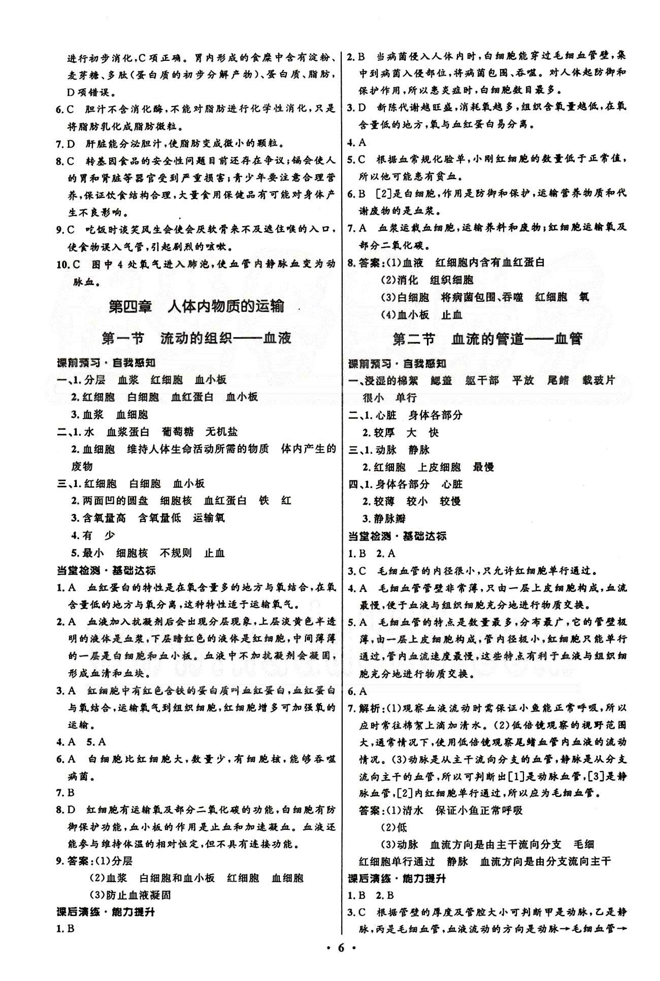 2015志鸿优化初中同步测控全优设计七年级下生物知识出版社 第一章-第七章 [6]