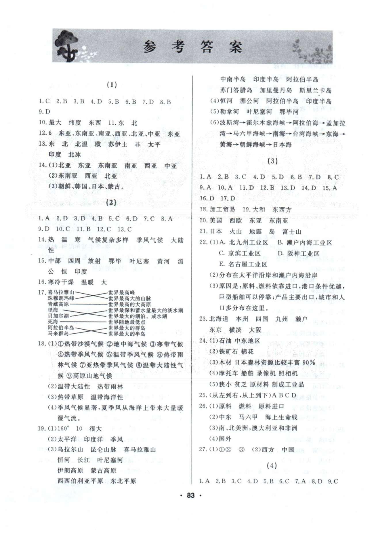 2015年试题优化课堂同步七年级地理下册人教版 1-10 [1]