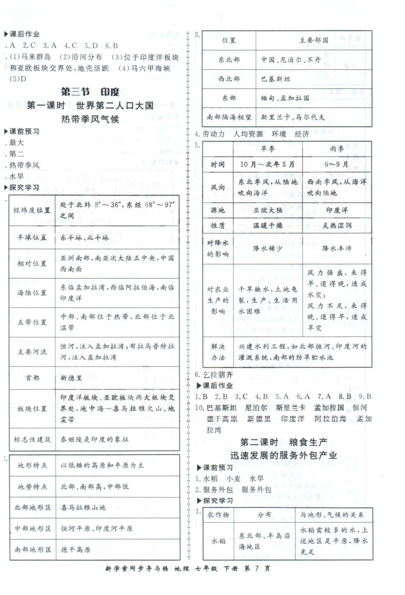 新學(xué)案同步導(dǎo)與練七年級下地理鄭州大學(xué)出版社 6-7章 [7]