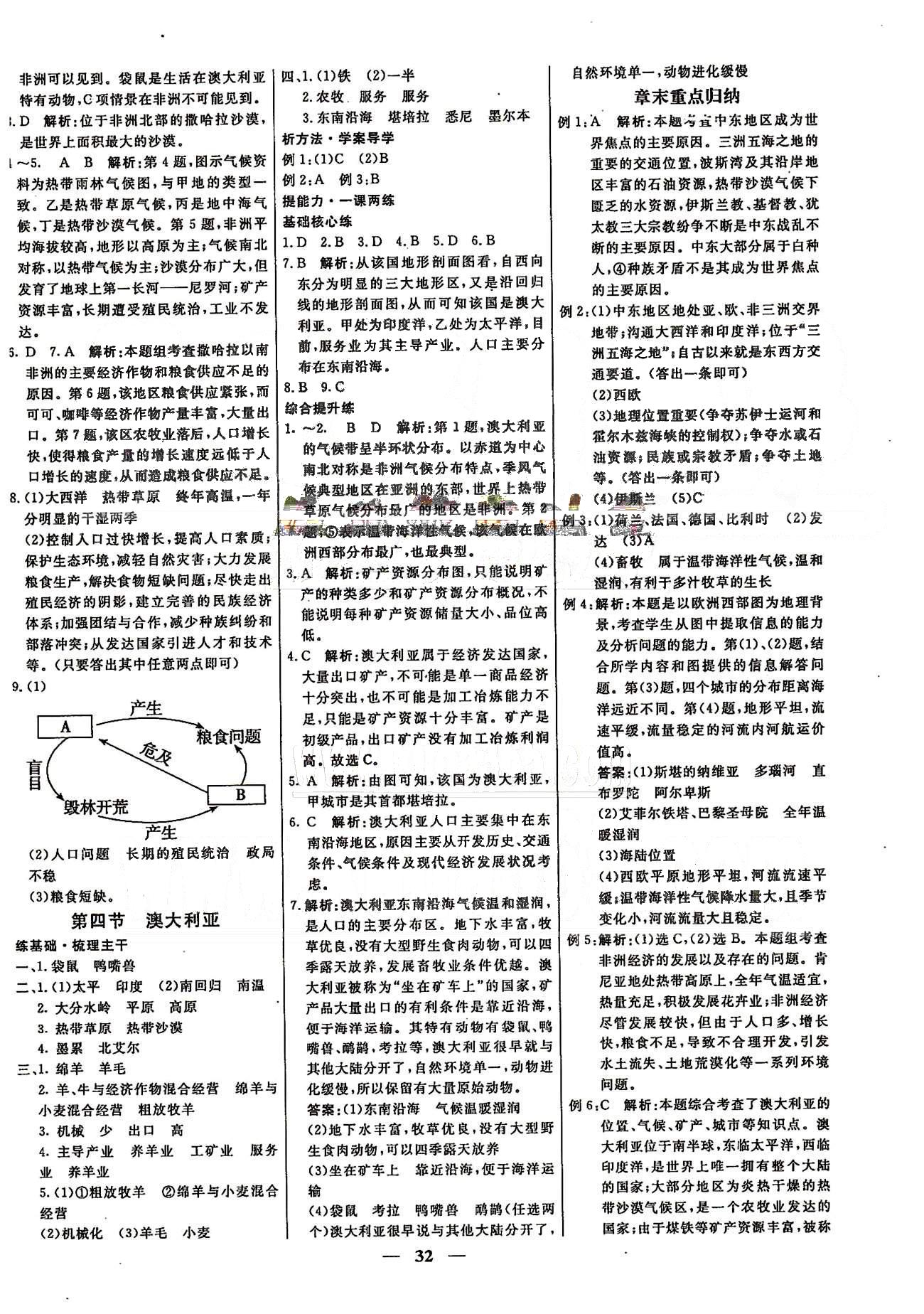 名師學(xué)案高效課時通七年級地理下冊人教版 第八章-第十章 [3]