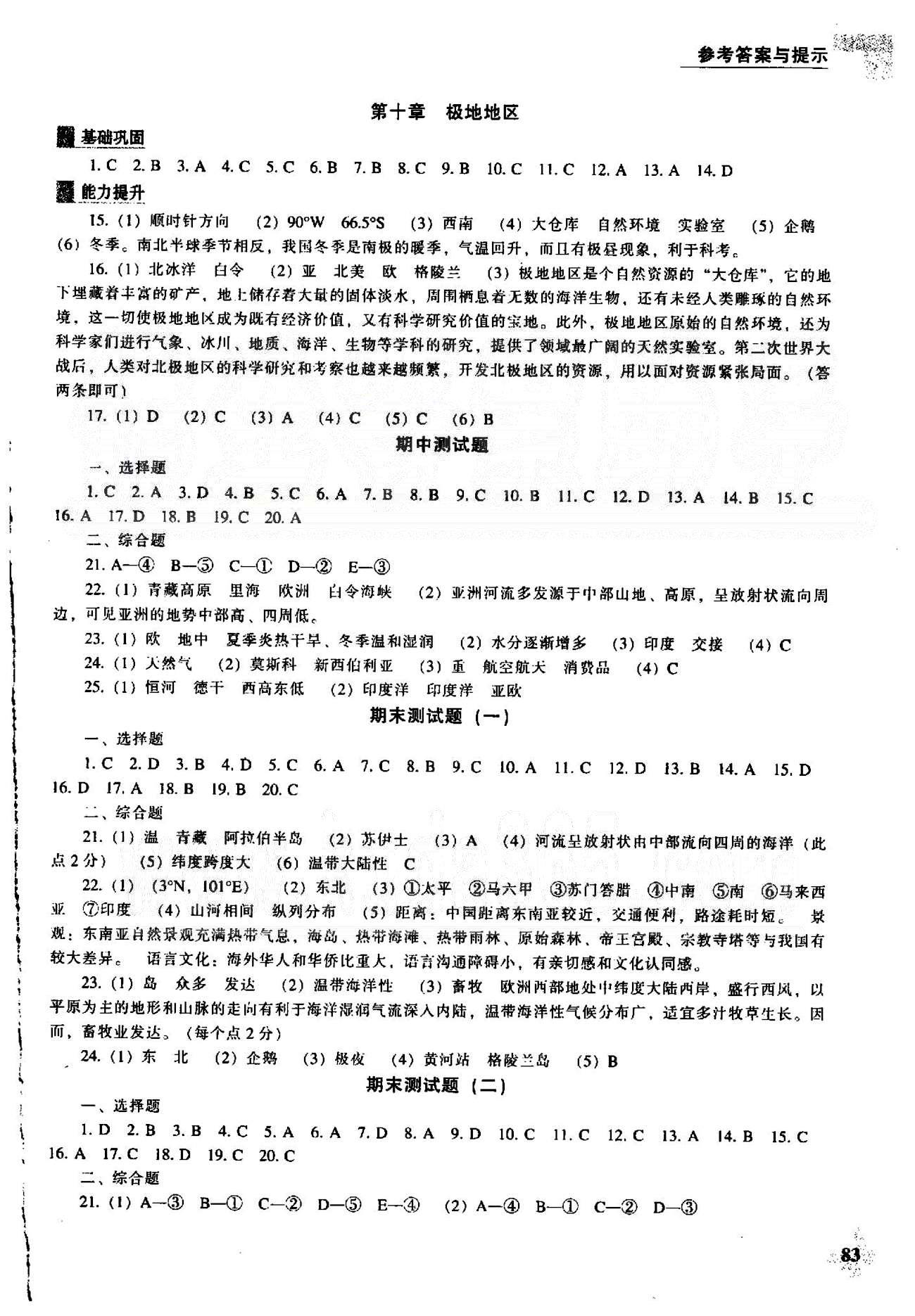 新课程能力培养七年级下地理辽海出版社 8-10章 [4]