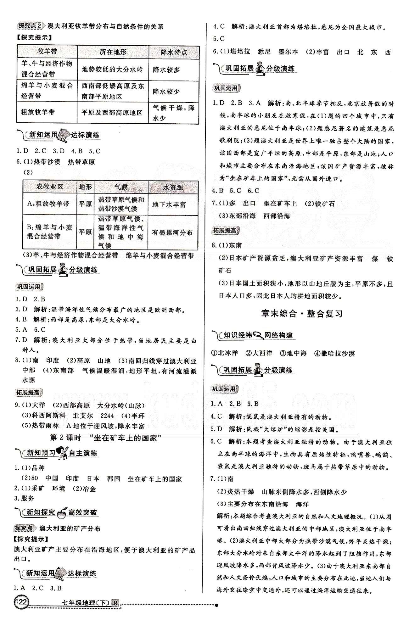 練出好成績七年級下地理延邊大學(xué)出版社 第八章 東半球其他的地區(qū)和國家 [5]