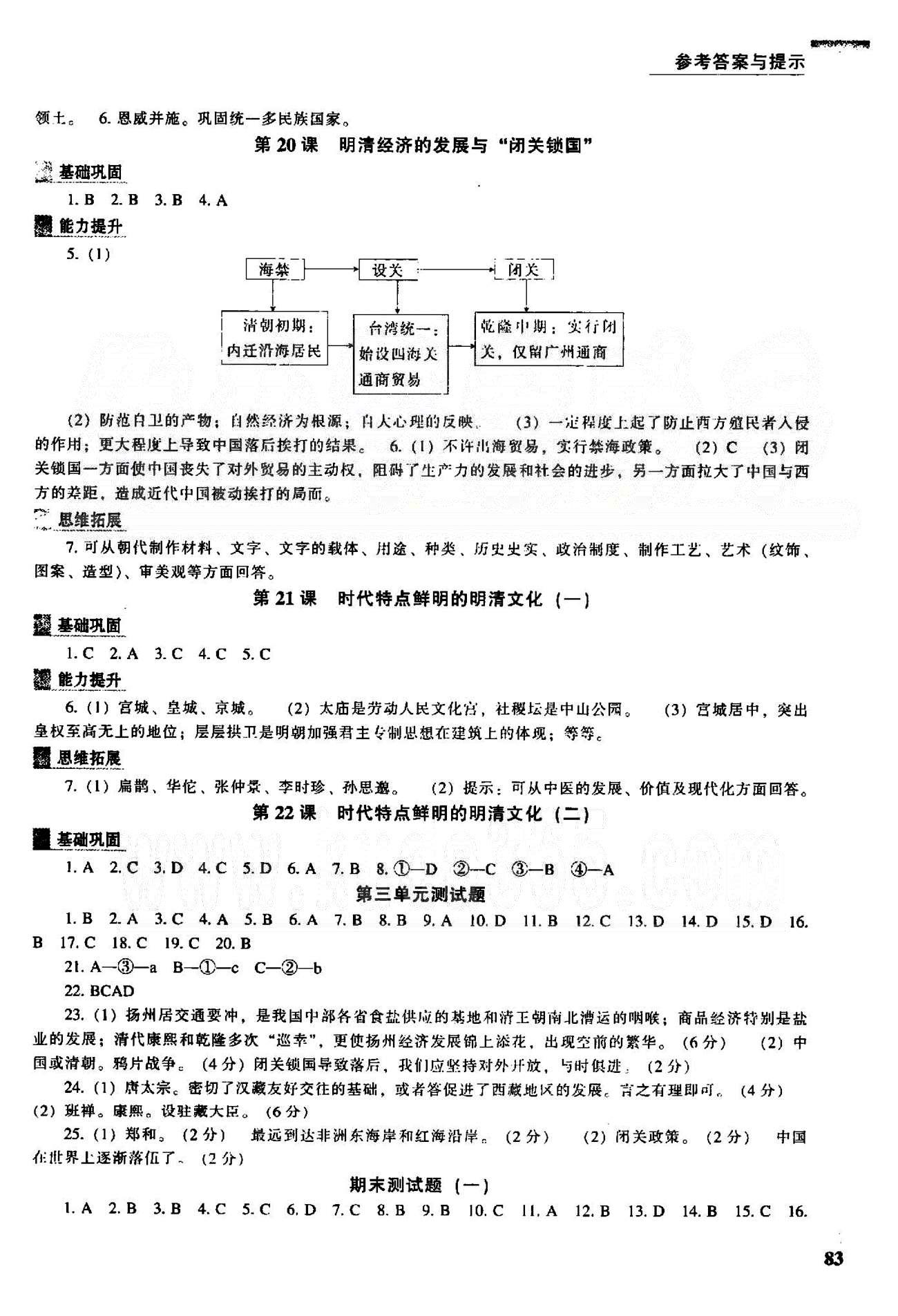 新課程能力培養(yǎng)七年級下歷史遼海出版社 第3單元 [2]