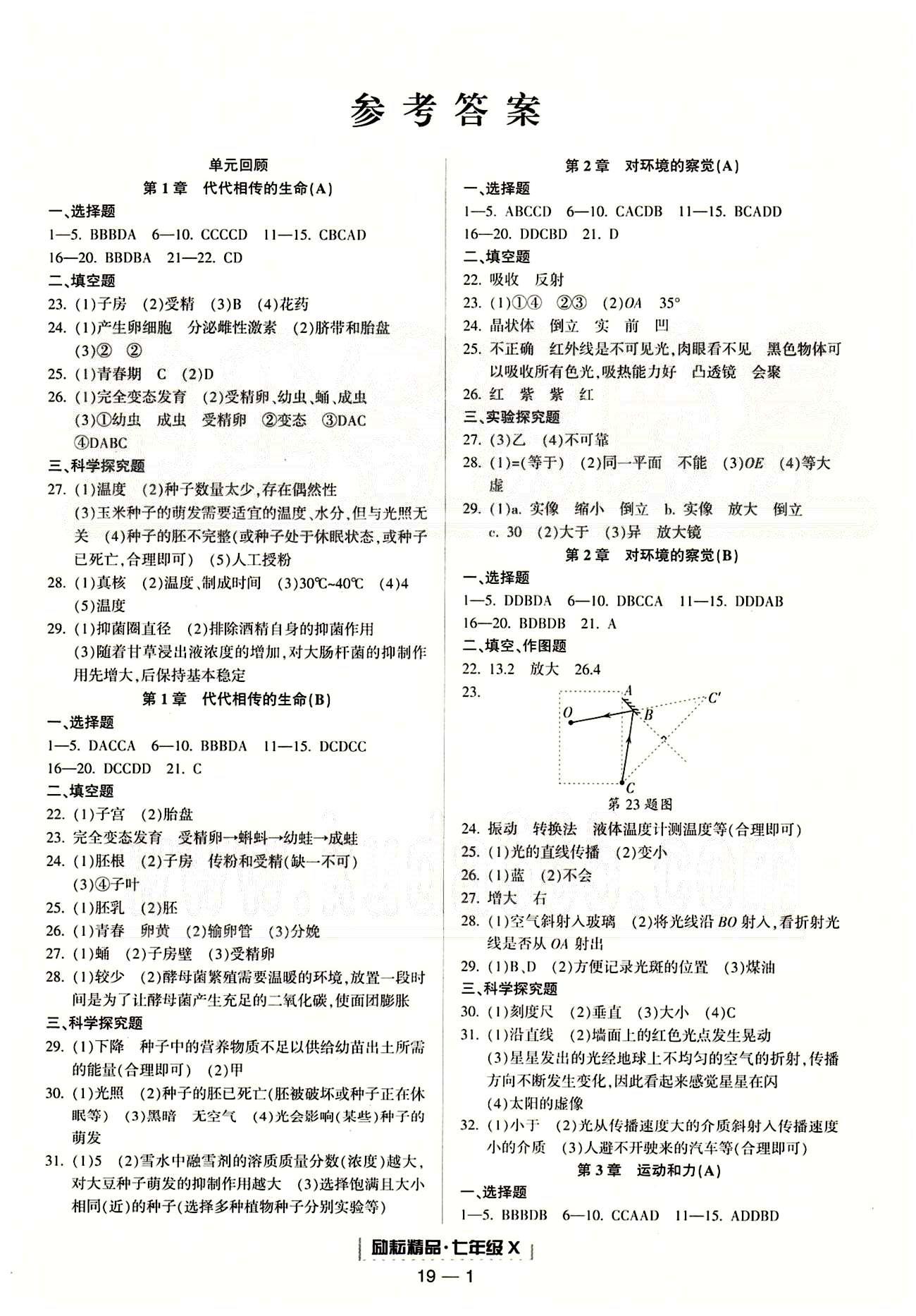 勵耘書業(yè)浙江期末七年級下其他延邊人民出版社 單元回顧 [1]