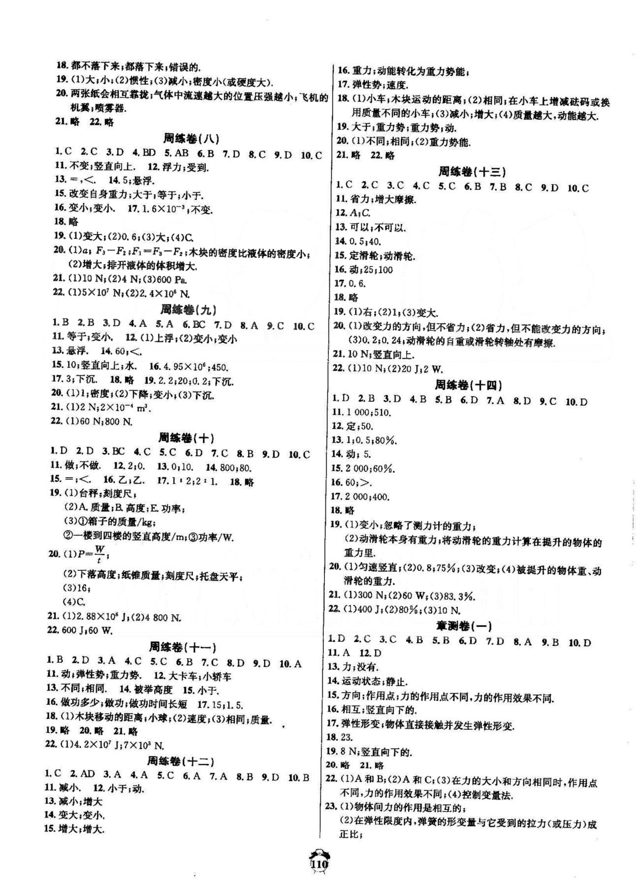 阳光夺冠八年级下物理海南出版社 章测卷1-4 [1]