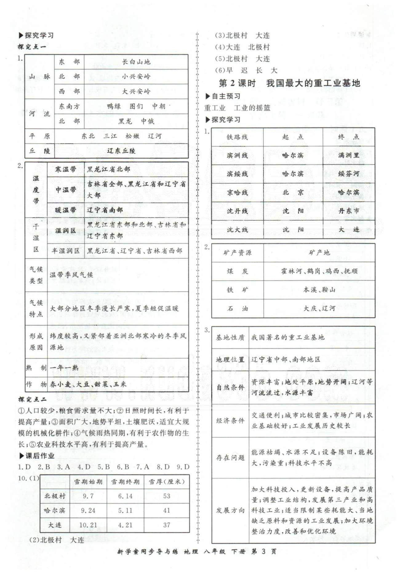 新學案同步導與練八年級下地理鄭州大學出版社 5-6章 [3]