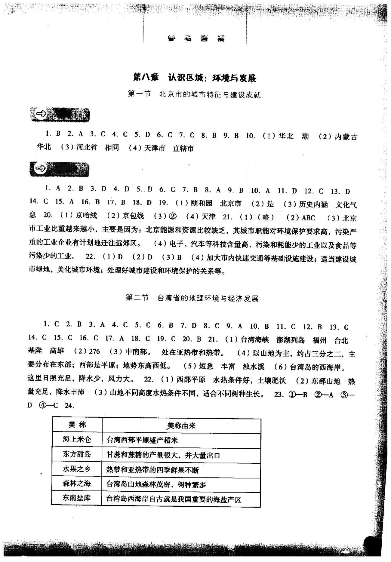 2015年同步訓(xùn)練八年級地理下冊湘教版河北人民出版社 7-9章 [4]