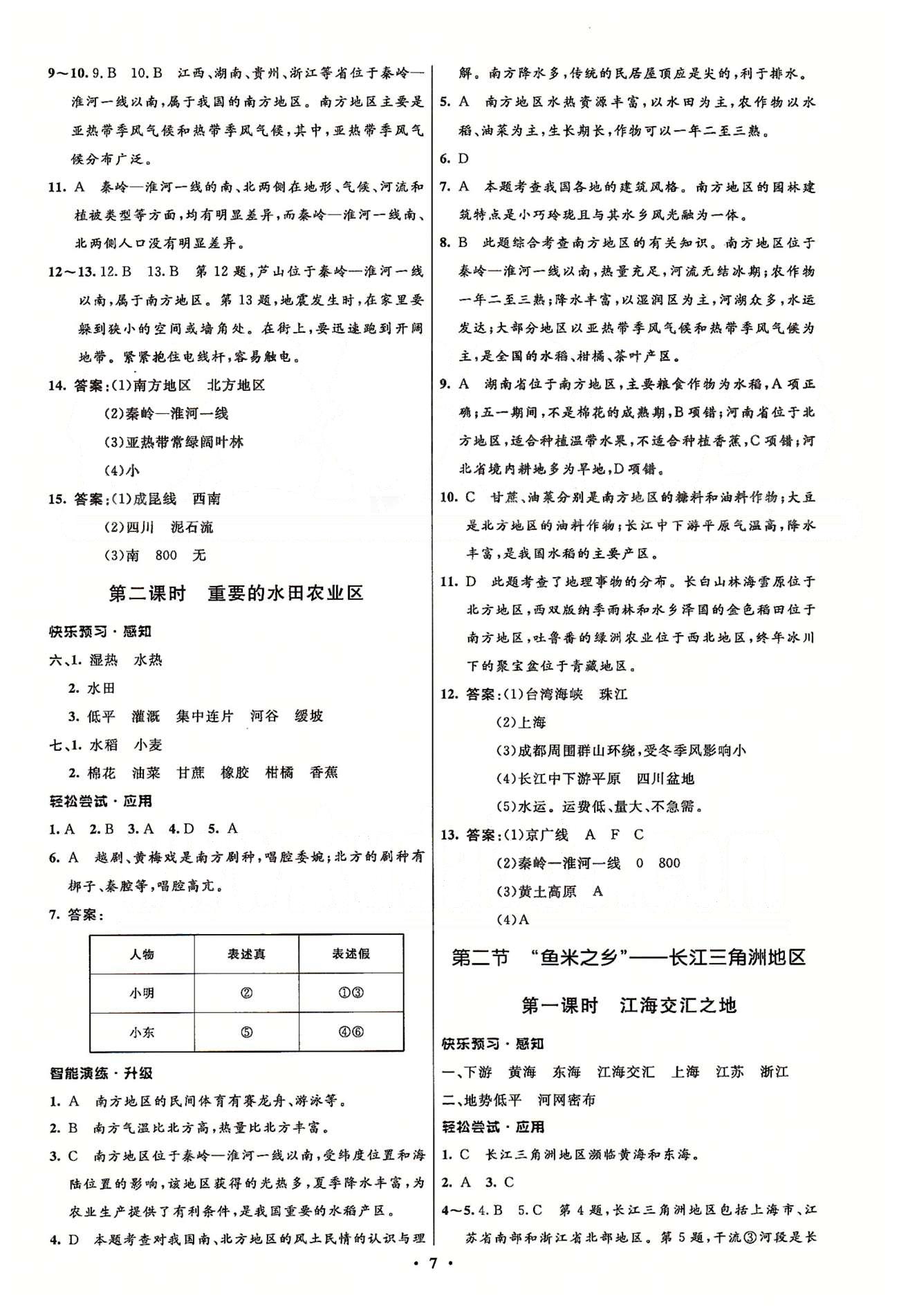 初中同步測控優(yōu)化設(shè)計(jì)八年級地理下冊人教版 第七章 南方地區(qū) [2]