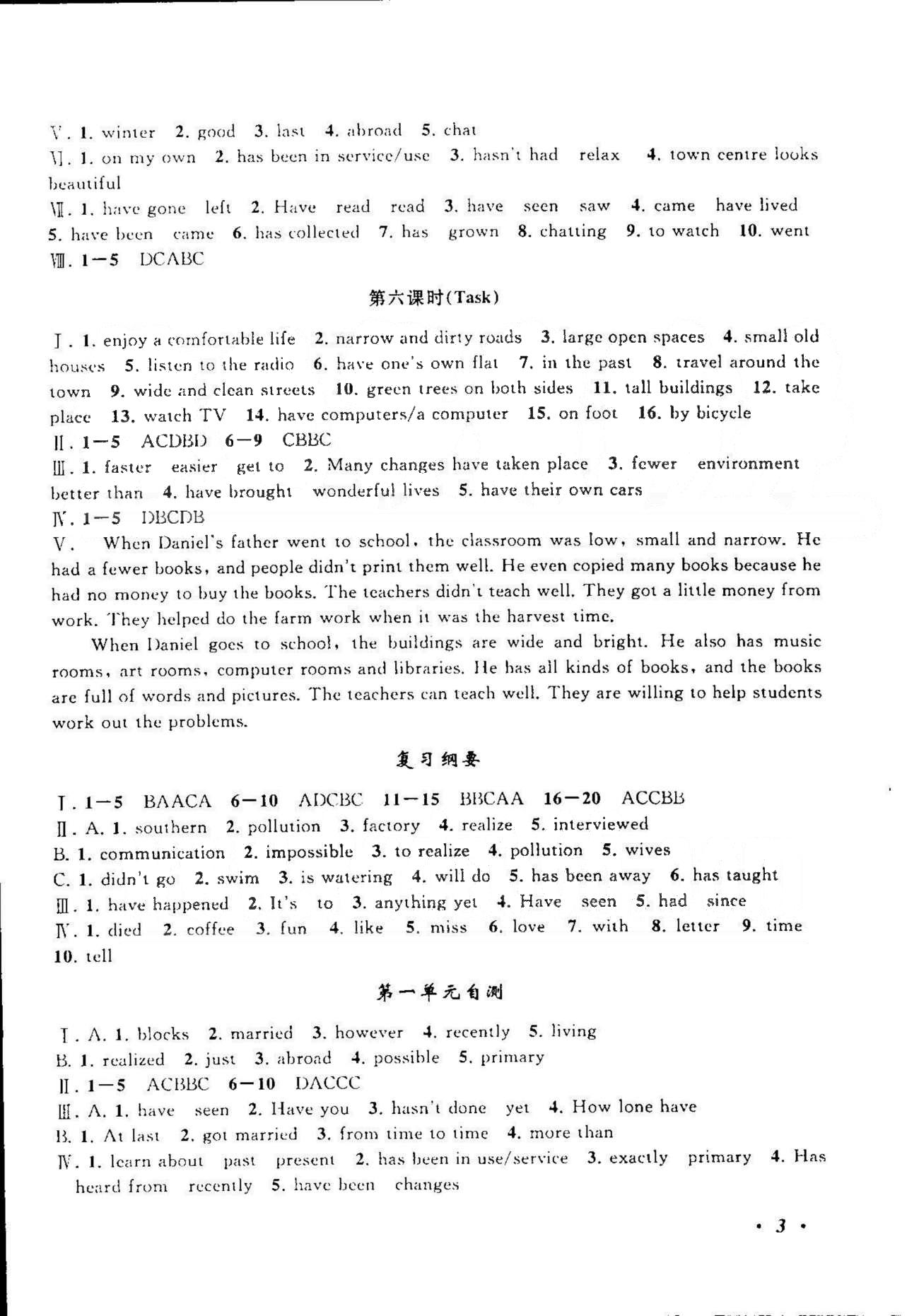 自主學(xué)習(xí)當(dāng)堂反饋 蘇教版八年級(jí)下英語(yǔ)北方婦女兒童出版社 Unit 1-3 [3]