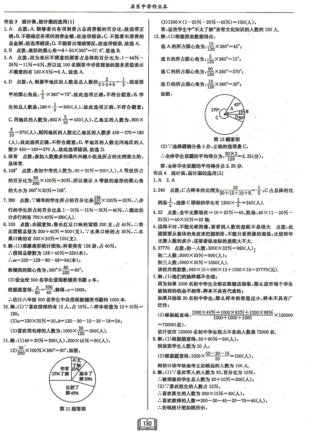 启东系列同步篇启东中学作业本  苏教版八年级下数学龙门书局 第七章-第八章 [2]