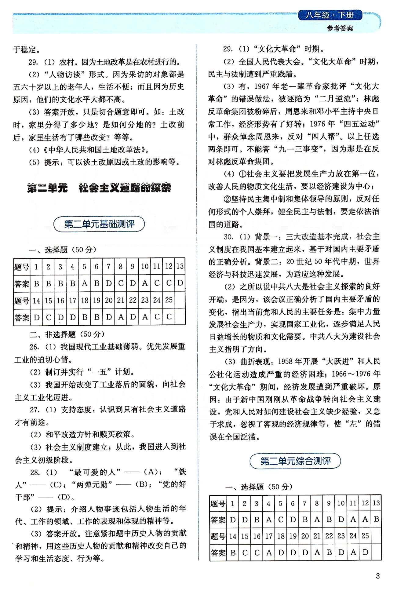 2015人教金學(xué)典同步解析與測(cè)評(píng)八年級(jí)下冊(cè)中國(guó)歷史人教版 第一單元-第二單元 [3]