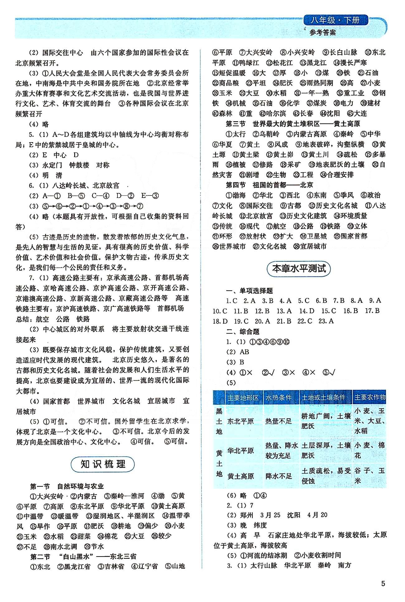 2015人教金学典同步解析与测评八年级下册地理人教版 第五章-第六章 [5]