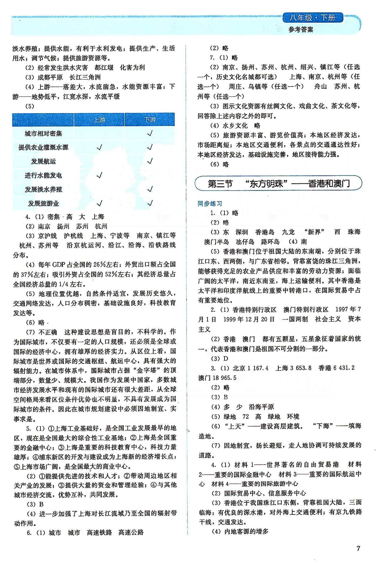 2015人教金学典同步解析与测评八年级下册地理人教版 第七章-第八章 [2]