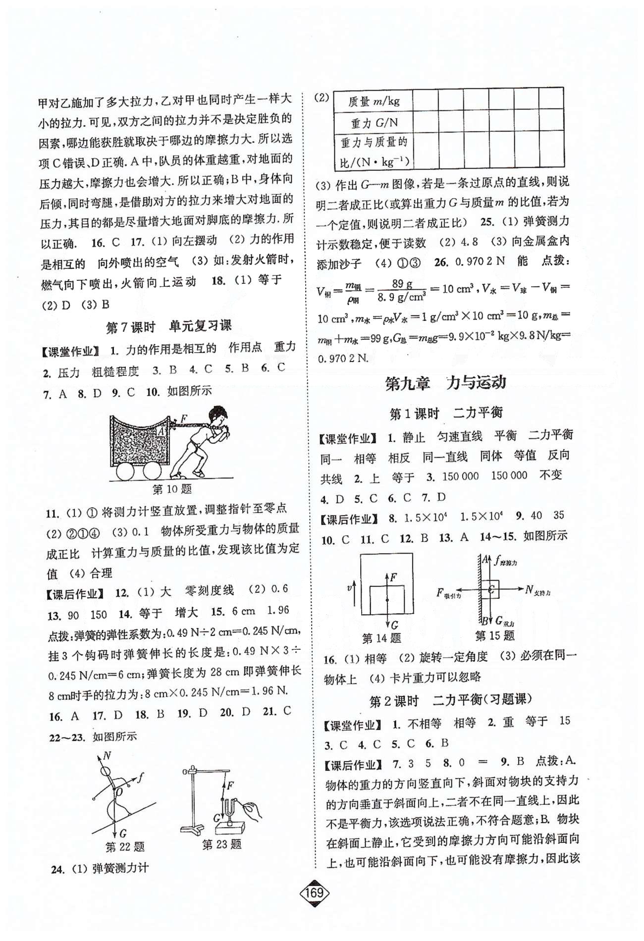 輕松作業(yè)本八年級下物理延邊大學(xué)出版社 6-8章 [7]