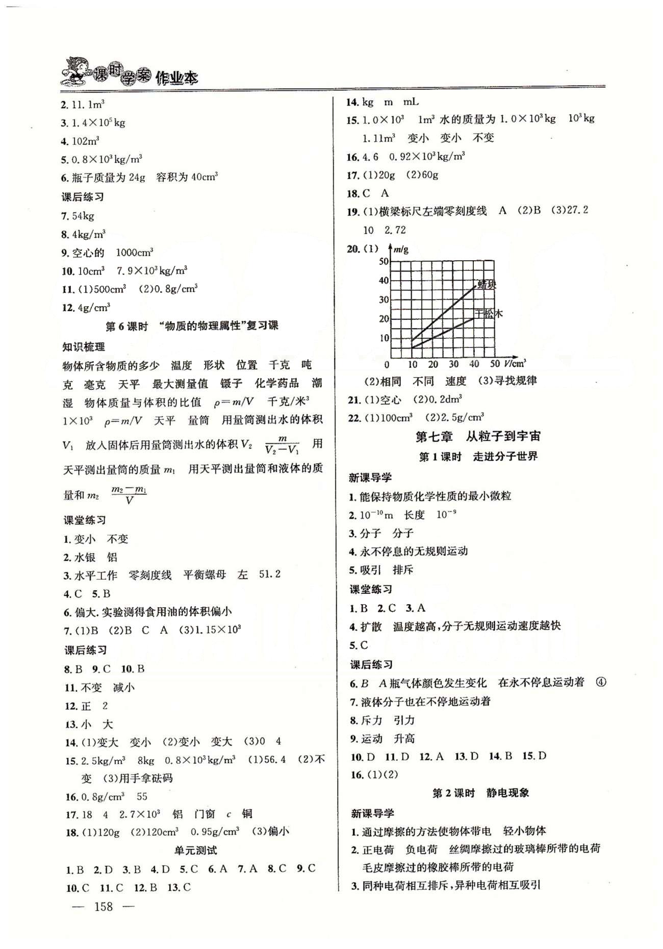 課時學案作業(yè)本八年級下物理南京大學出版社 第七章-第九章 [2]