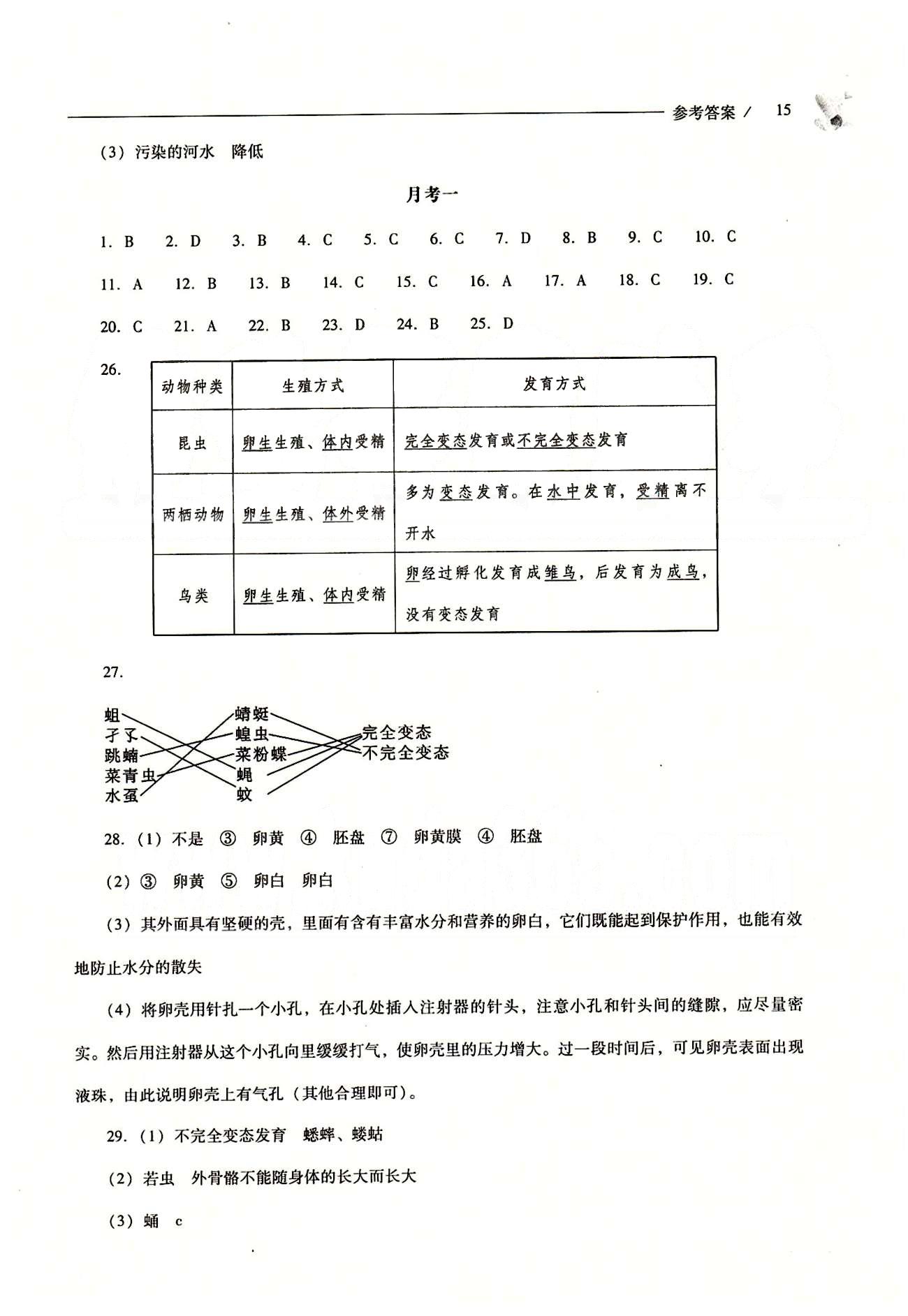 2015年新課程問(wèn)題解決導(dǎo)學(xué)方案八年級(jí)生物學(xué)下冊(cè)人教版 問(wèn)題解決導(dǎo)學(xué)訓(xùn)練案 [3]