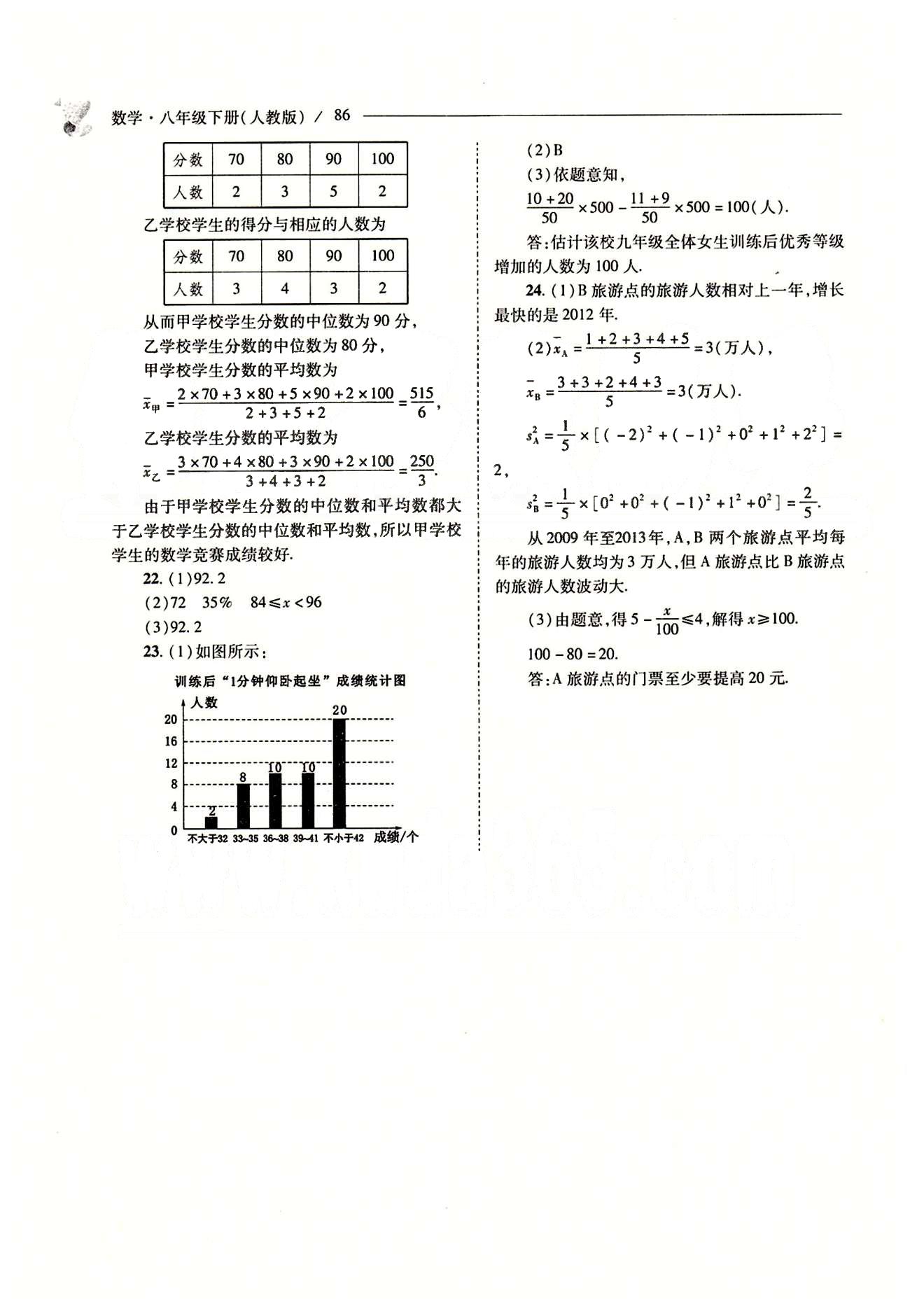 新課程問題解決導學方案八年級數(shù)學下冊人教版 問題解決導學訓練案 [15]