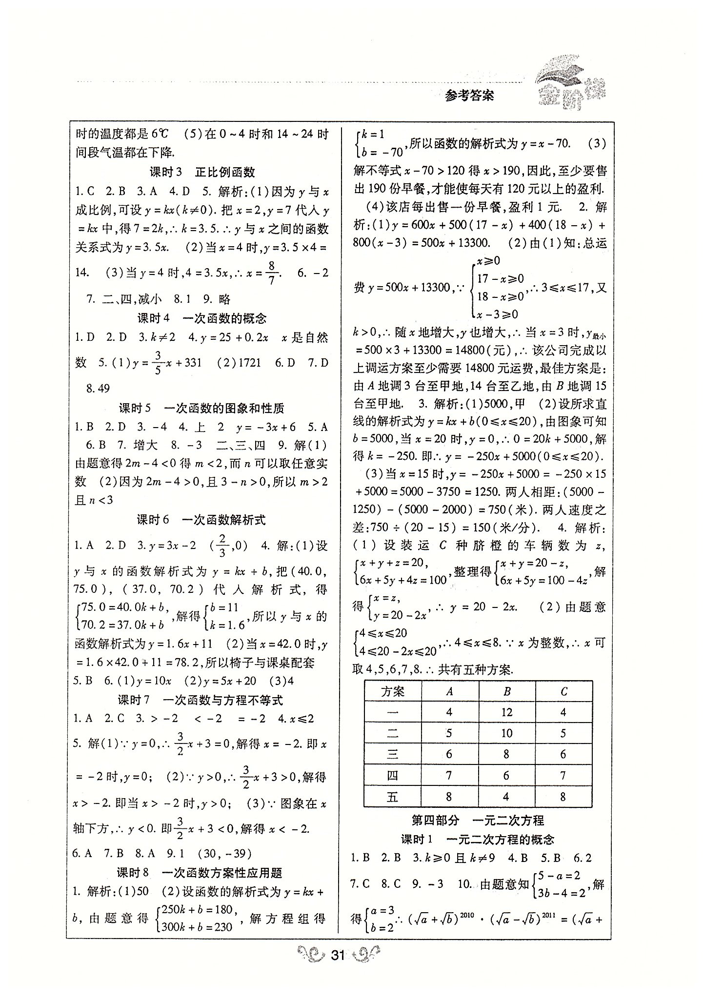 金階梯課課練單元側(cè)八年級下數(shù)學(xué)吉林大學(xué)出版社 第一部分-第四部分 [4]