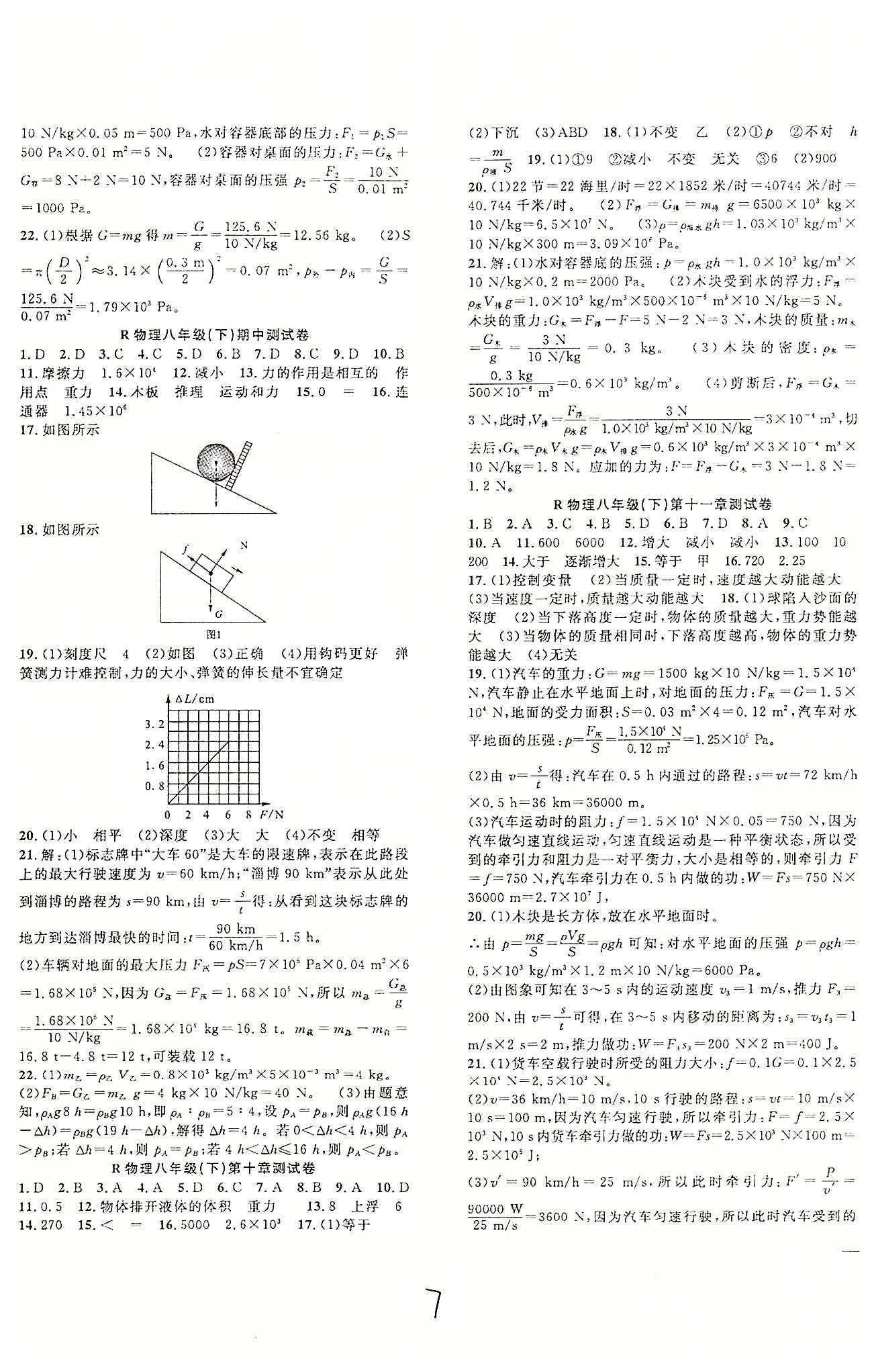 体验型学案八年级下物理安徽文艺出版社 测试卷 [2]