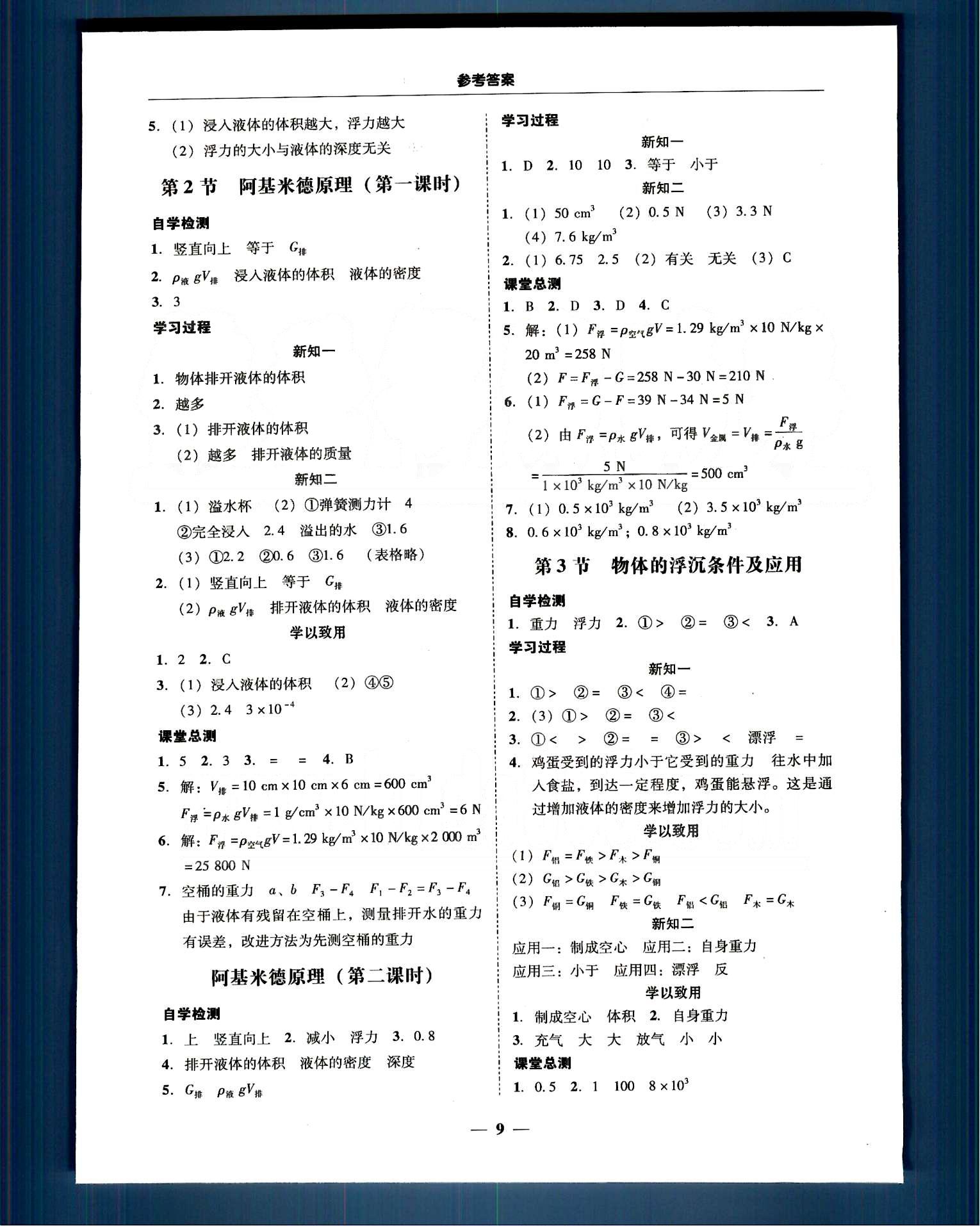 高效课堂100易百分百分导学八年级下物理南方出版传媒 第七章-第十二章 [9]