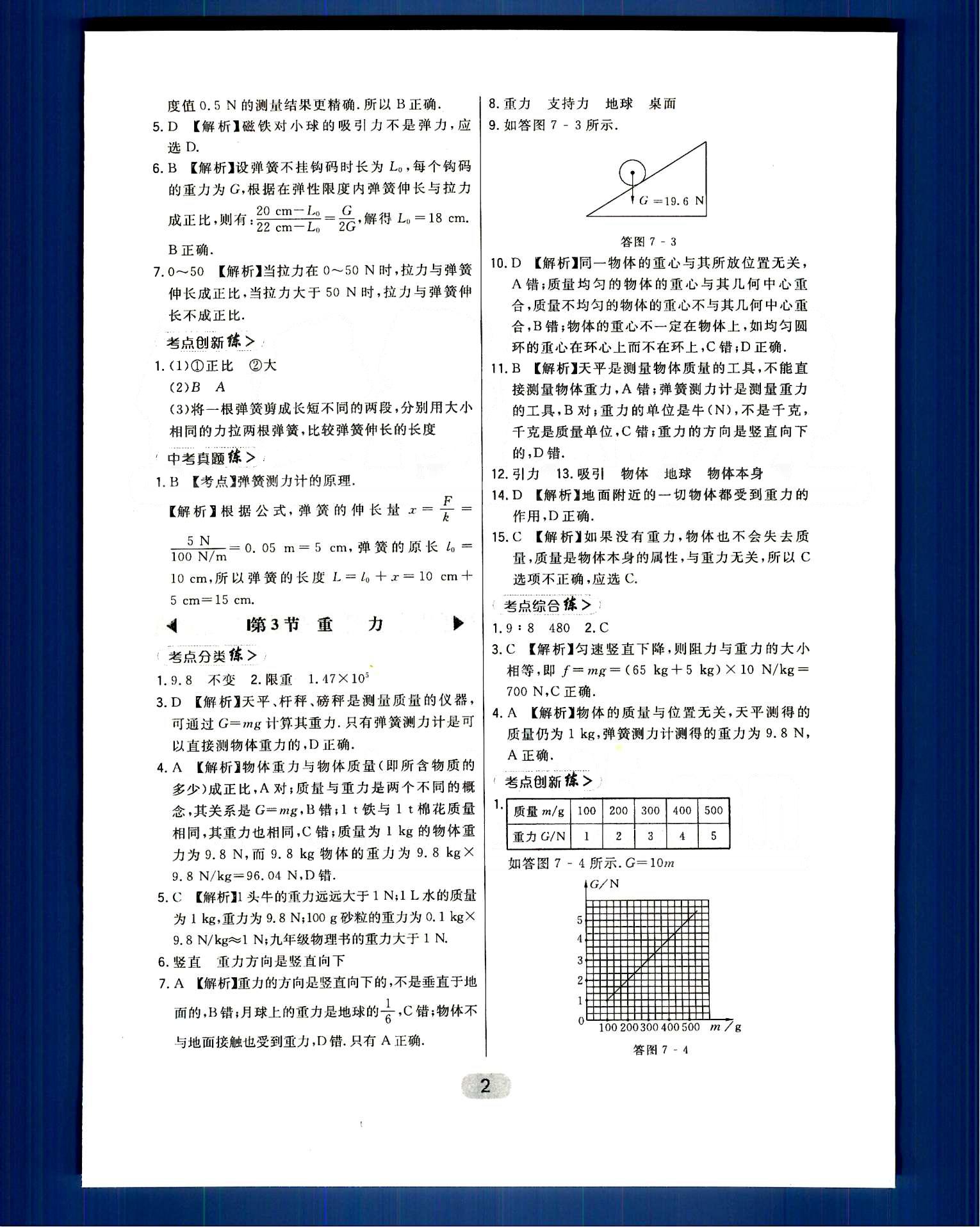 2016年北大綠卡課時(shí)同步講練八年級(jí)物理下冊人教版 第七章-第十二章 [2]