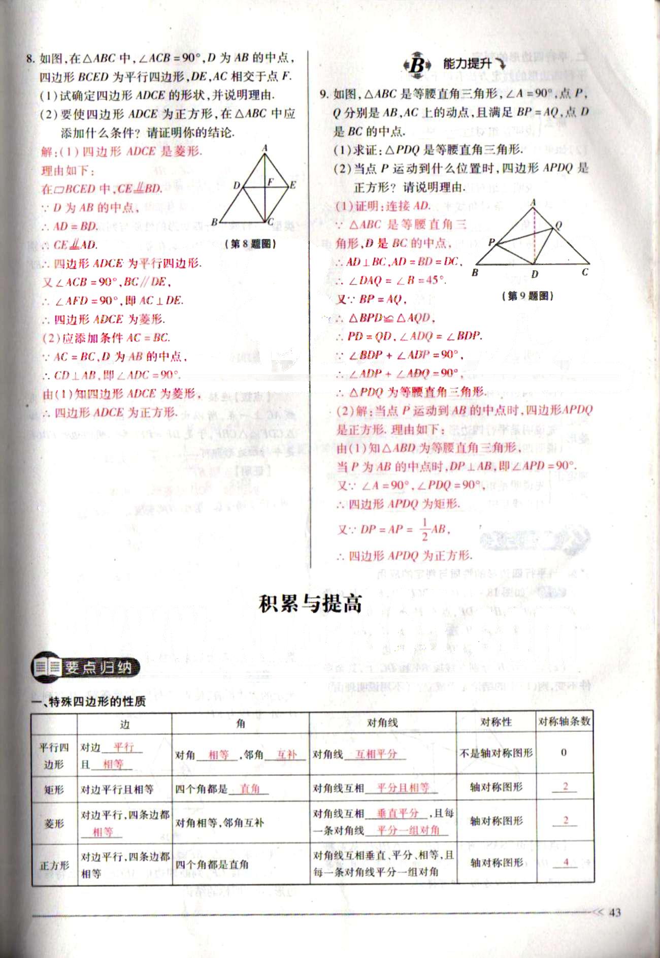 一課一練創(chuàng)新練習八年級下數(shù)學江西人民出版社 第十八章　平行四邊形 [20]