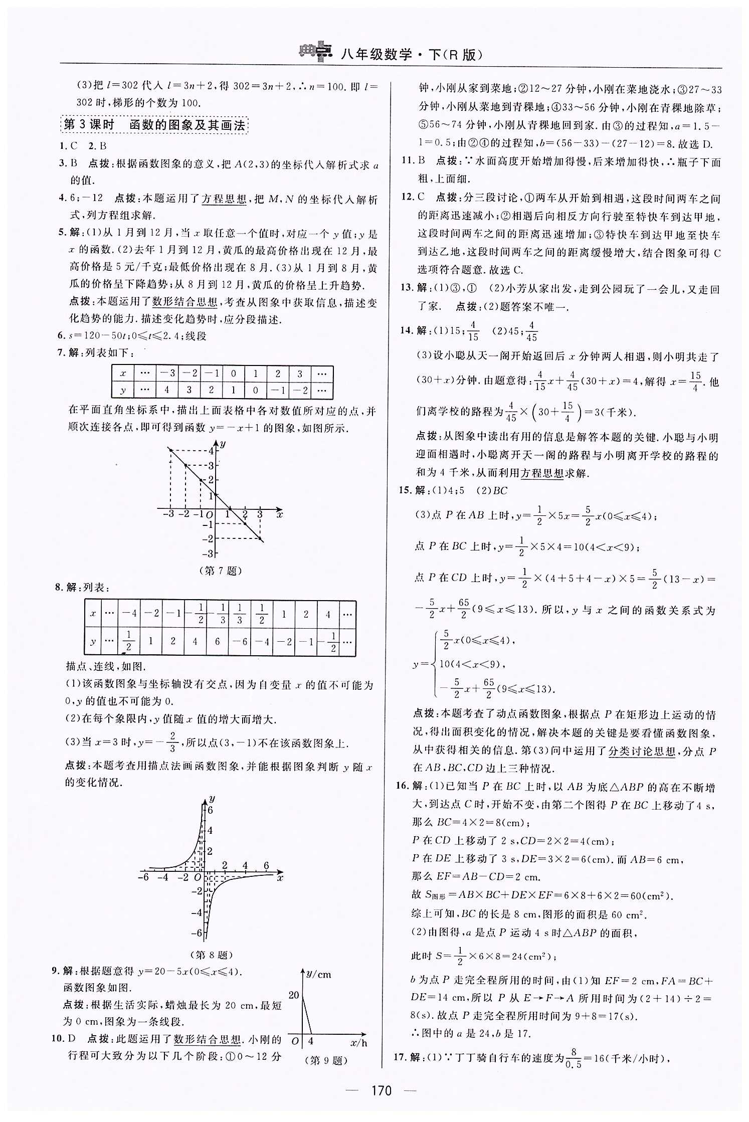 典中点-综合应用创新题-荣德基初中系列八年级下数学龙门书局 第十九章　一次函数 [2]