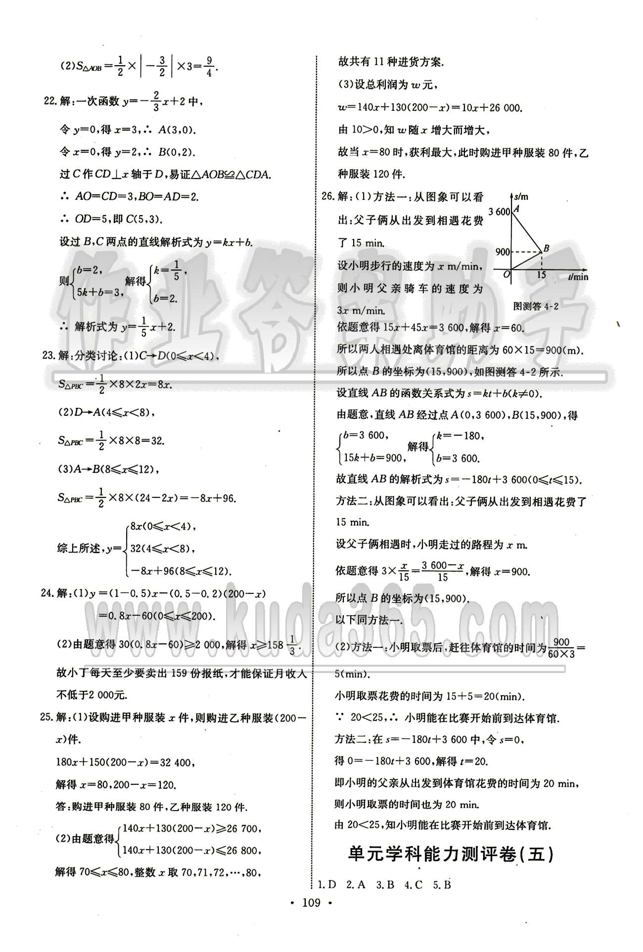 2015年能力培養(yǎng)與測試八年級數(shù)學(xué)下冊人教版 單元學(xué)科能力測評卷 [4]