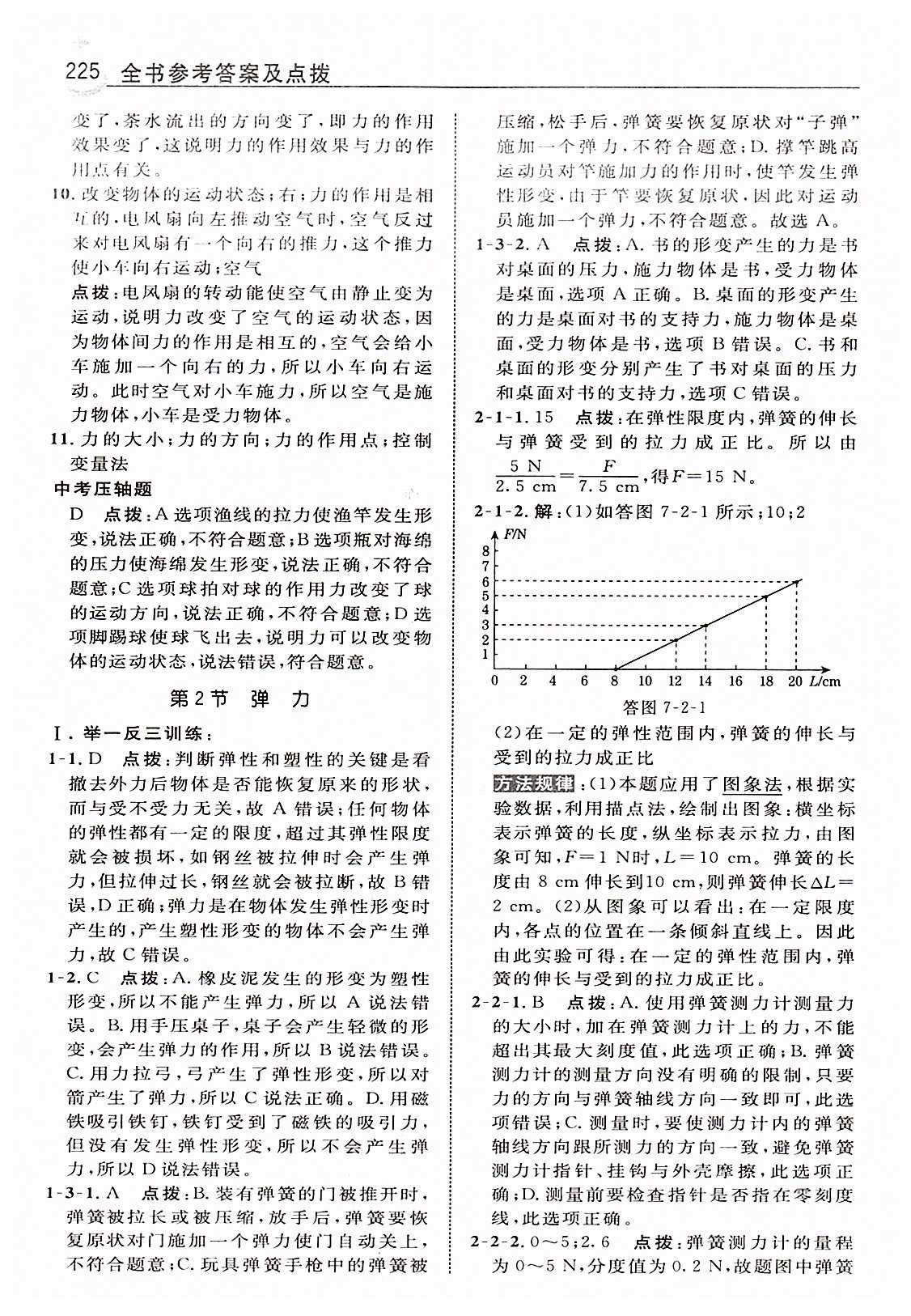 特高级教师点拨八年级下物理吉林教育出版社 第七章　力 [3]