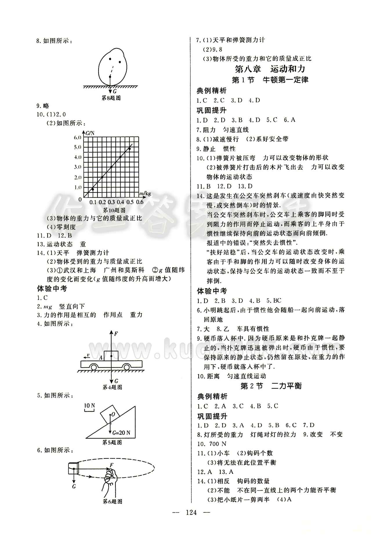 恒基名师助学系列 细解巧练八年级下物理内蒙古少年儿童出版社 参考答案 [2]