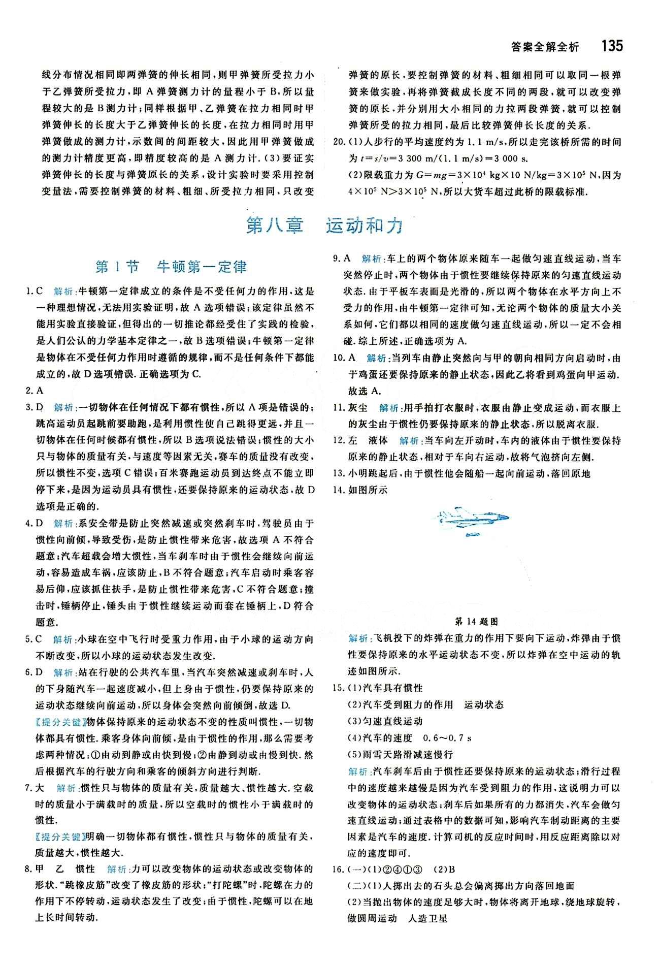 2015 提分教練八年級(jí)下物理北京教育出版社 第七章　力 [5]