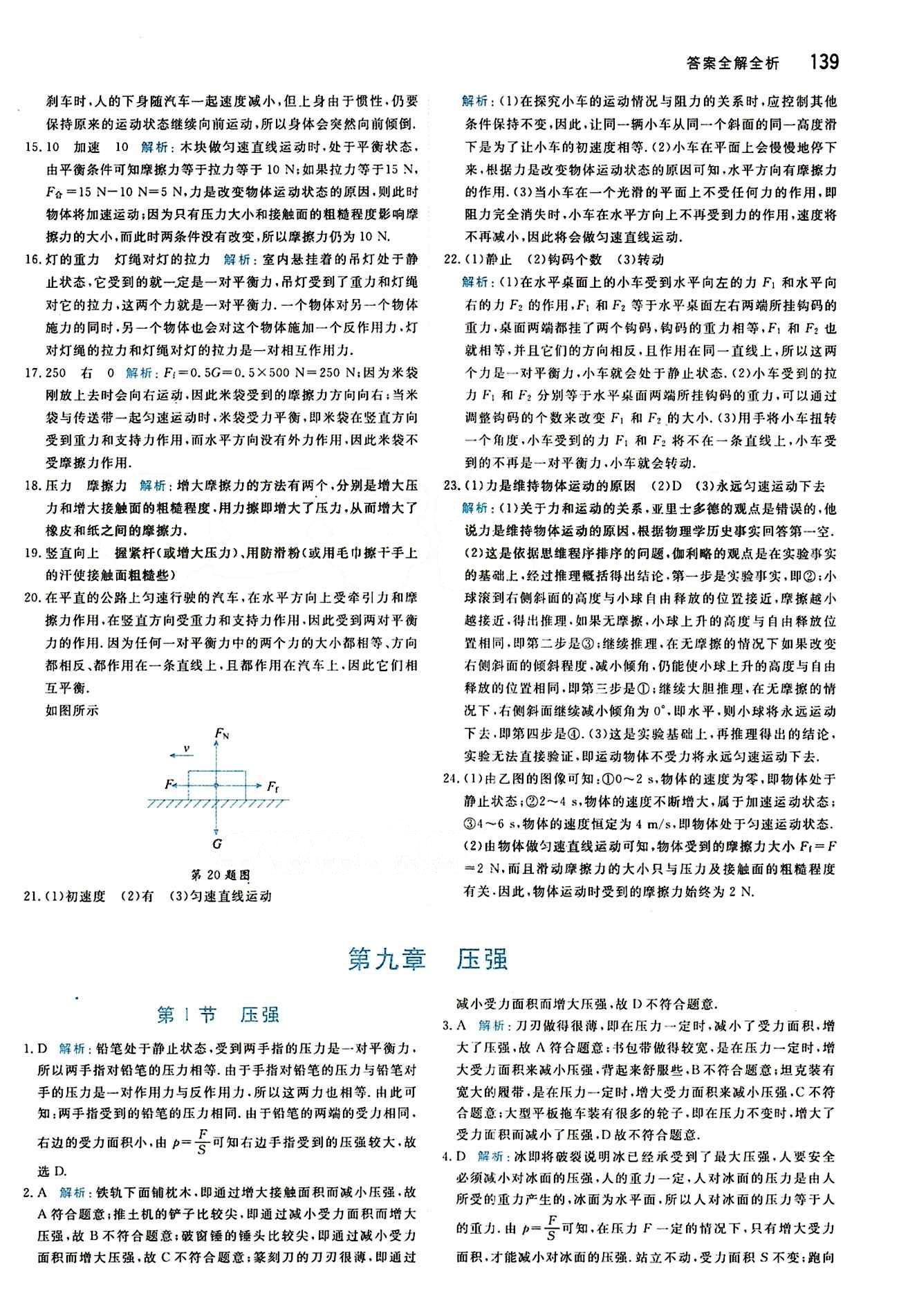 2015 提分教練八年級下物理北京教育出版社 第八章　運(yùn)動和力 [5]