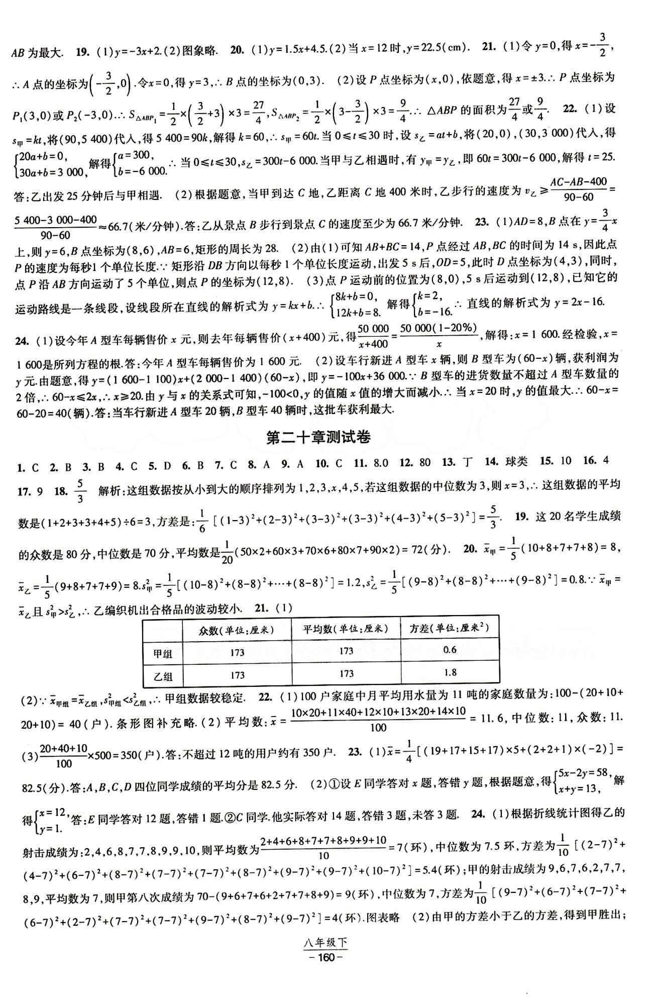 2015 經(jīng)綸學(xué)典 課時(shí)作業(yè)八年級(jí)下數(shù)學(xué)寧夏人民教育出版社 測(cè)試卷 [4]