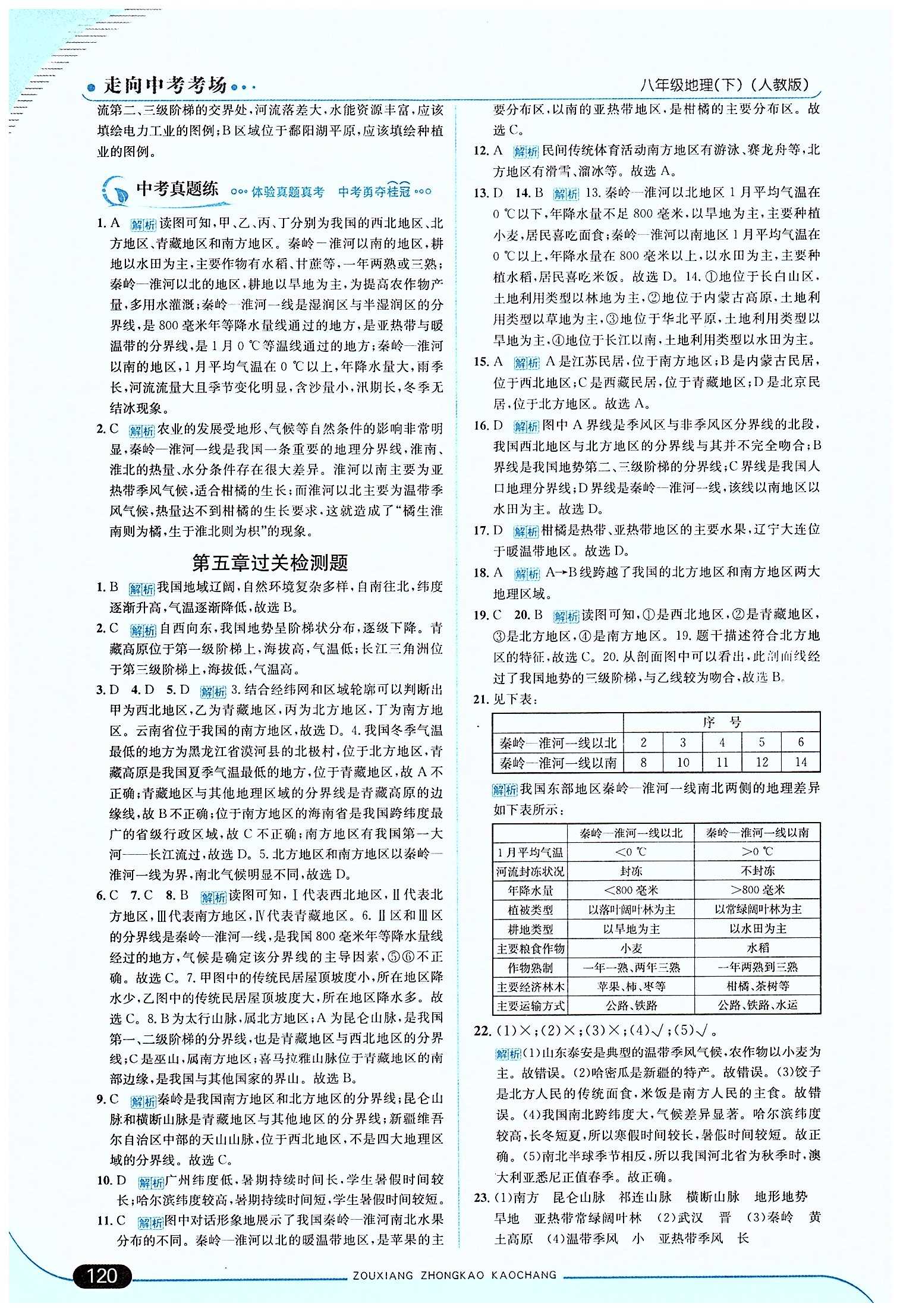 走向中考考場 集訓(xùn)版八年級下地理現(xiàn)代教育出版社 第五章 中國的地理差異 [2]